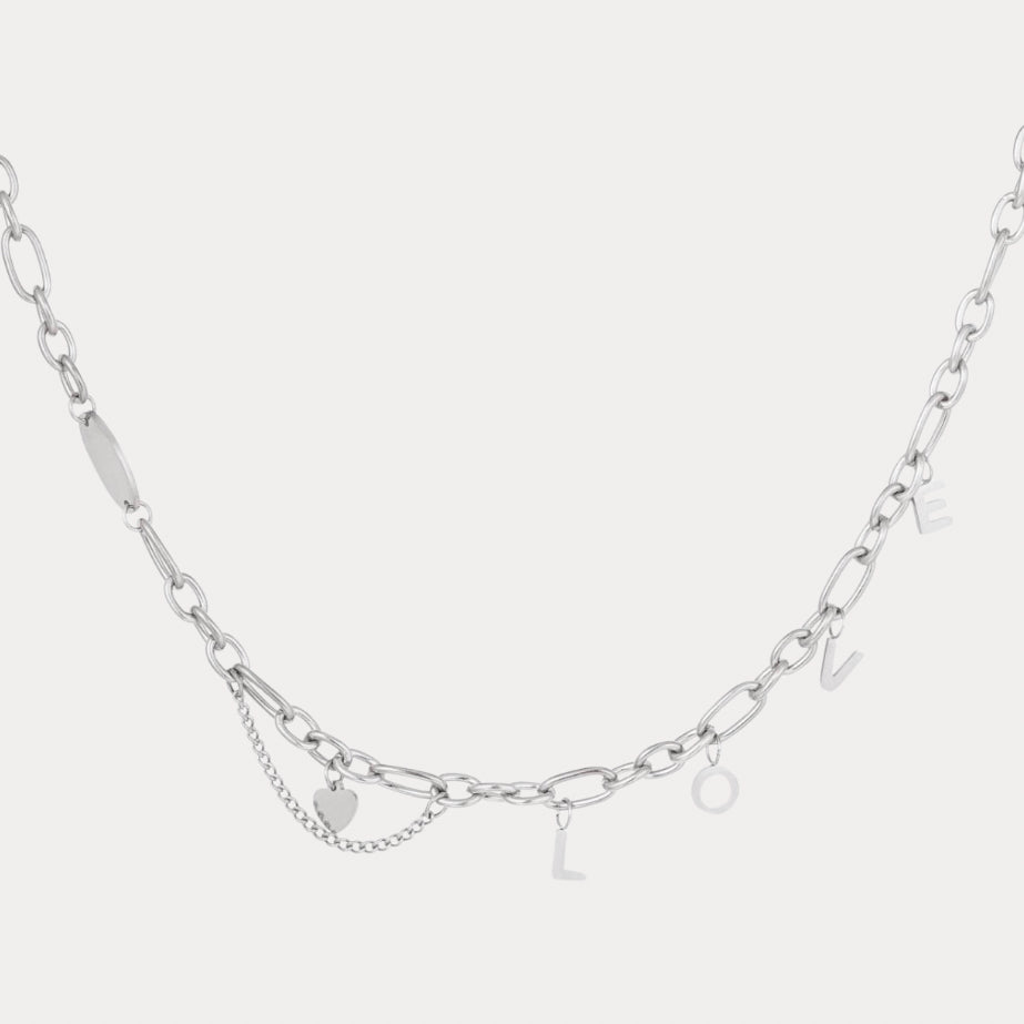 Love Chain Necklace - silver