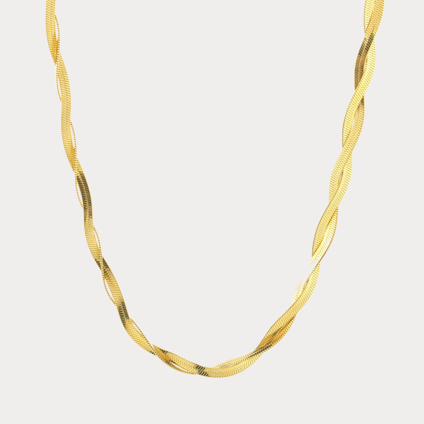 Twisted Snake Necklace - gold