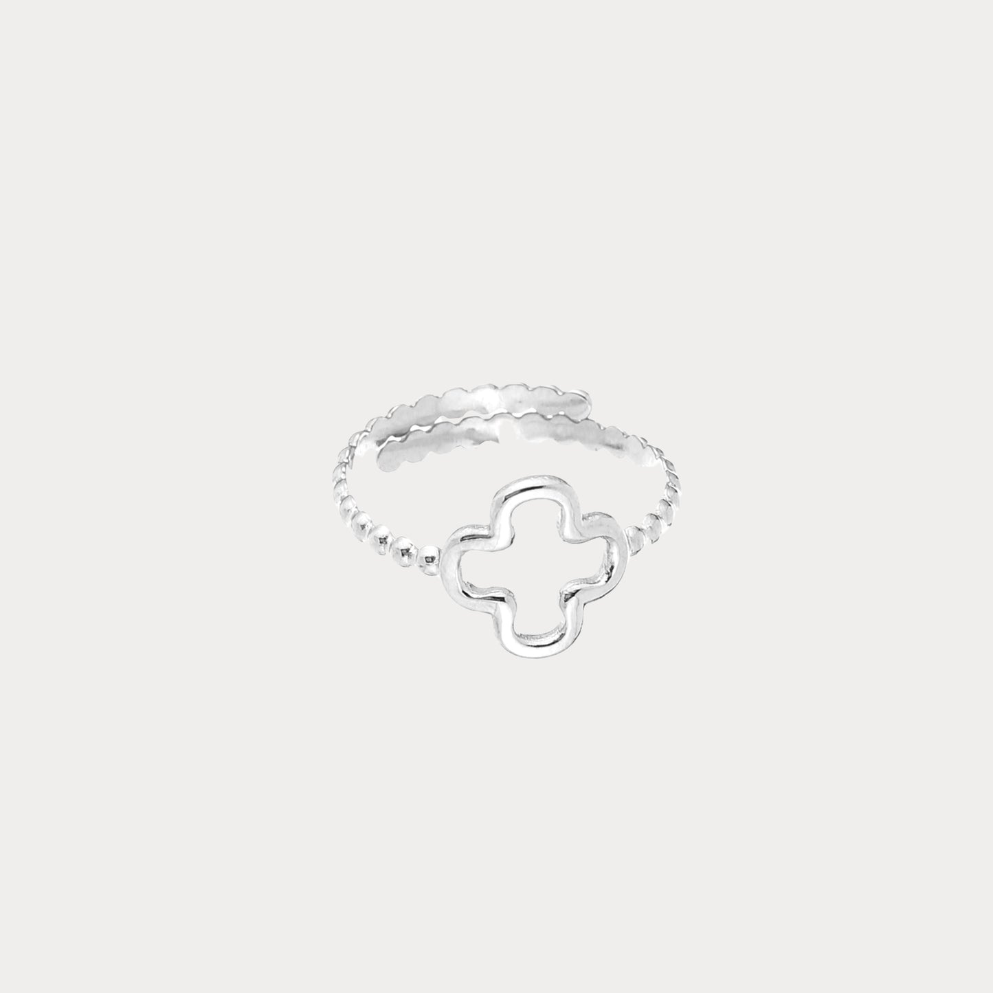 Big Clover Ring - silver