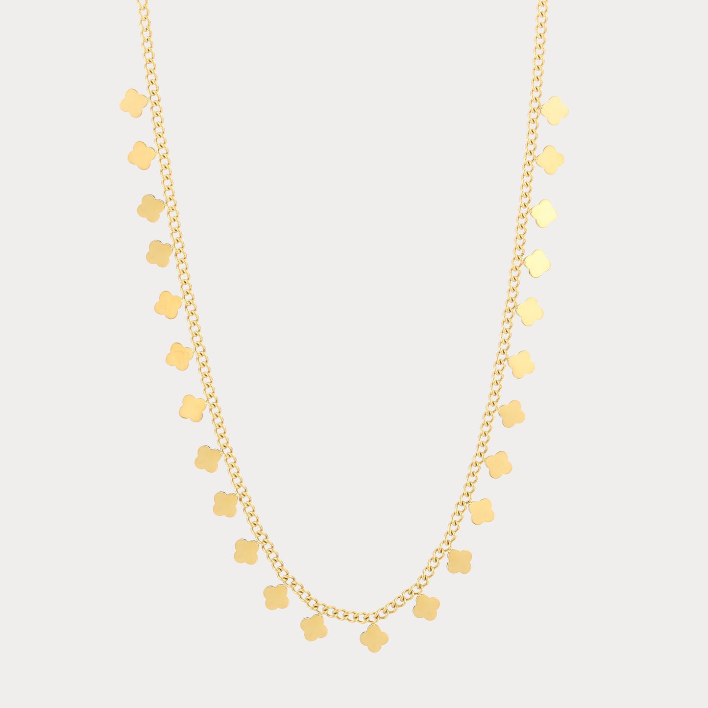 Full Clovers Necklace - gold