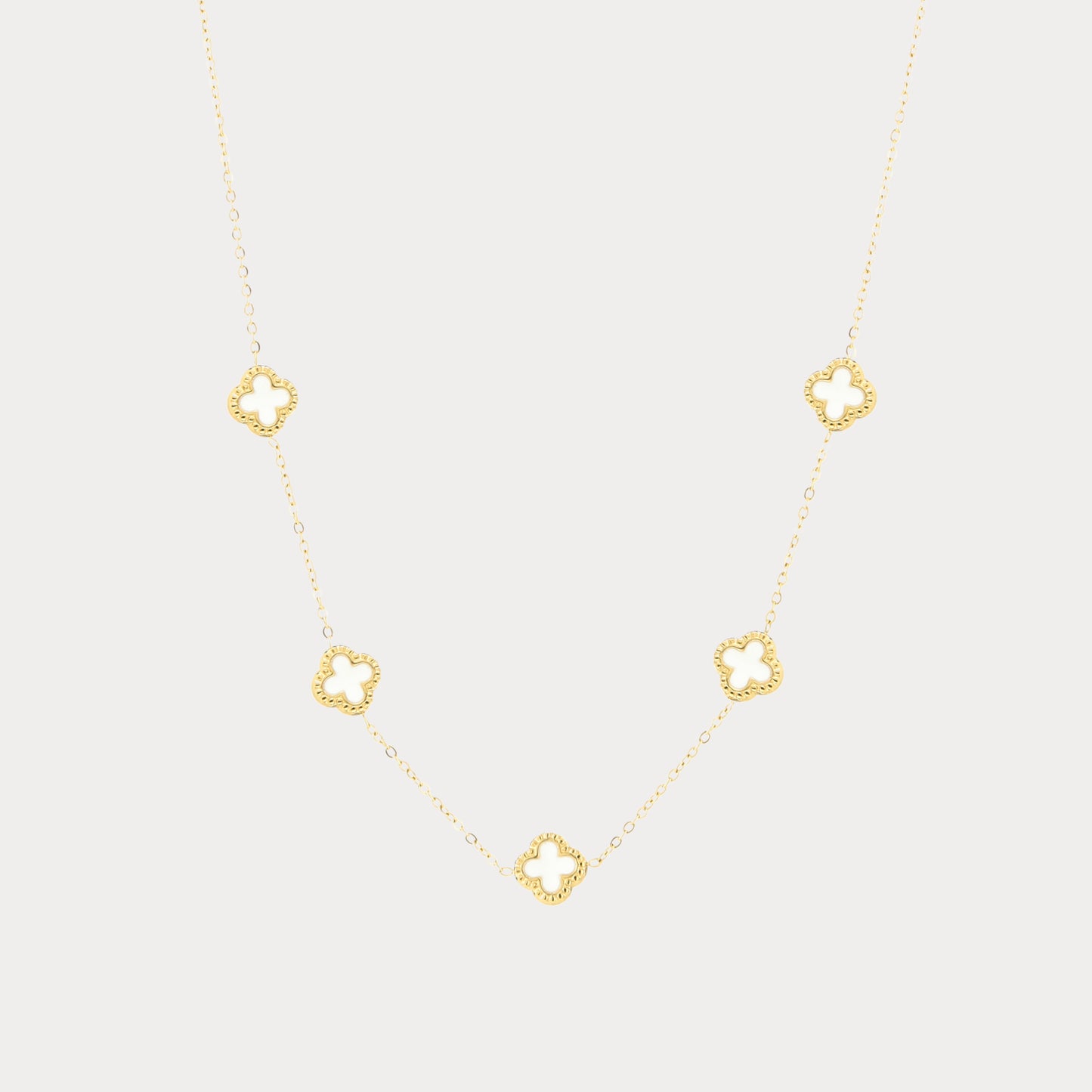 White Clover Necklace - gold