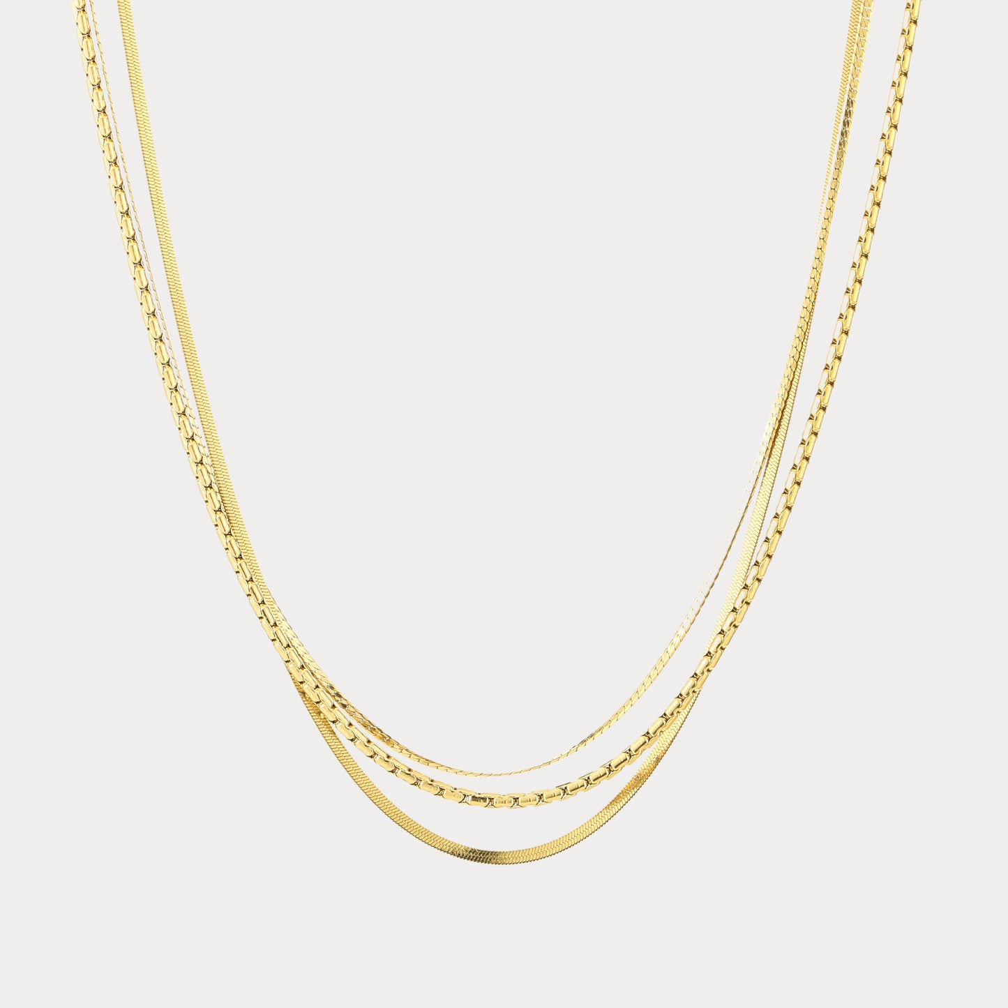 Classy Layered Necklace - gold