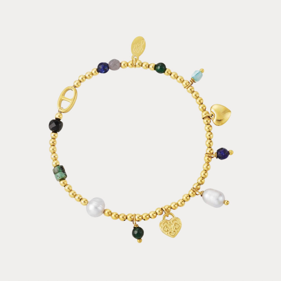 Beaded Inspired Bracelet - gold