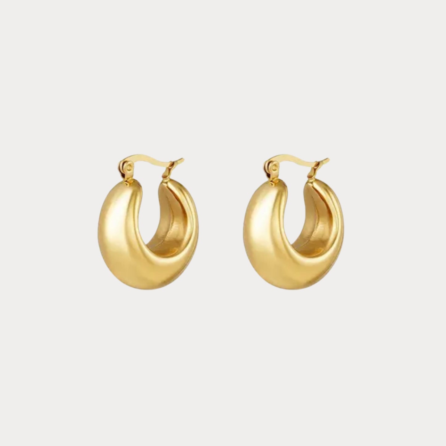 Bold Hoops Earrings - gold