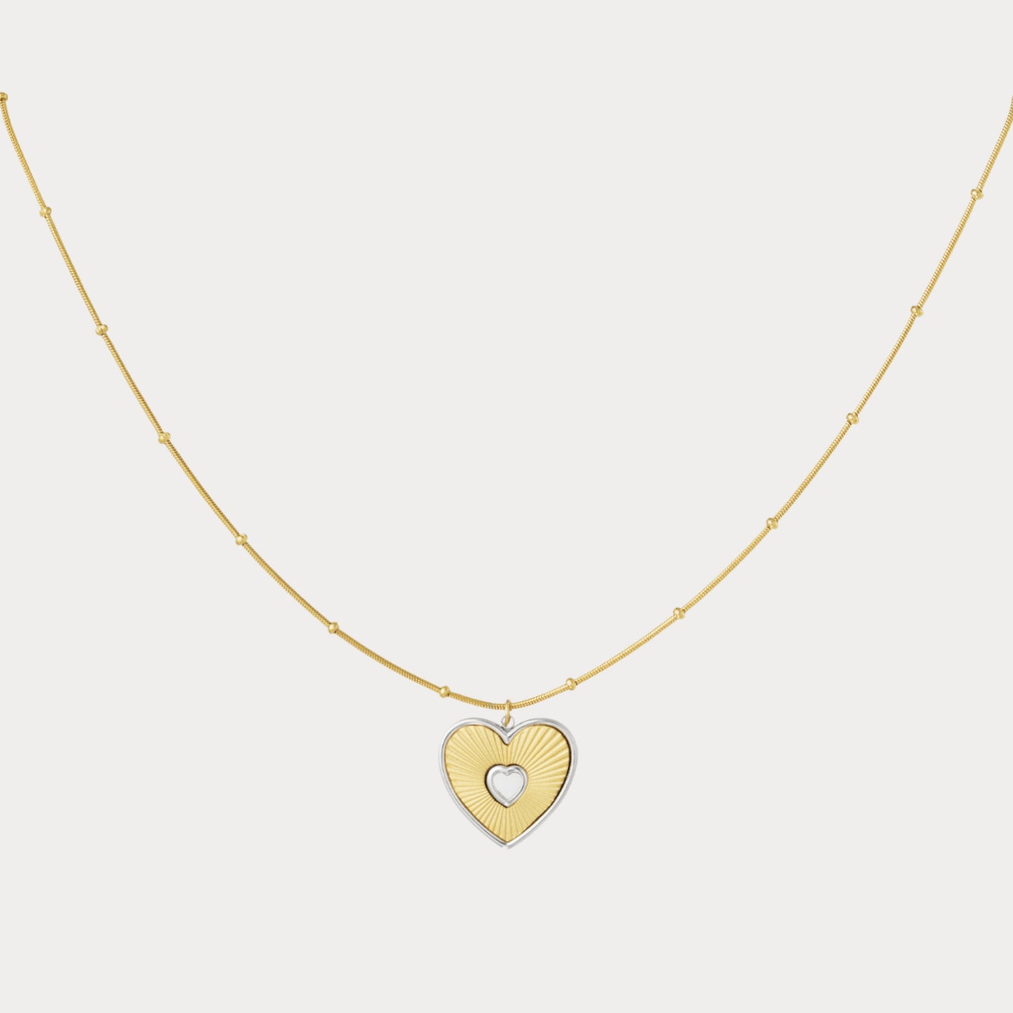Lover Heart Necklace - gold