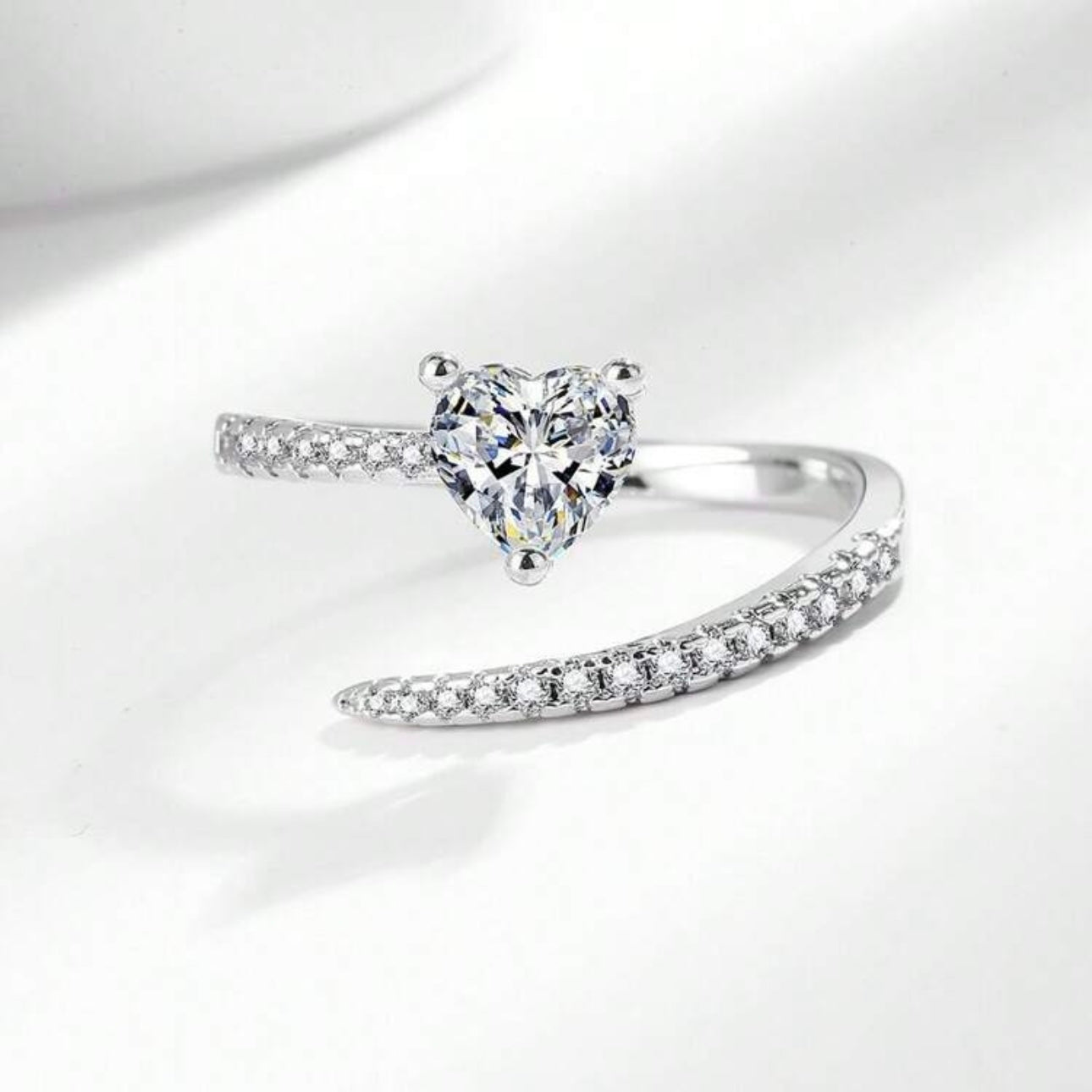 Lover Heart Ring - silver