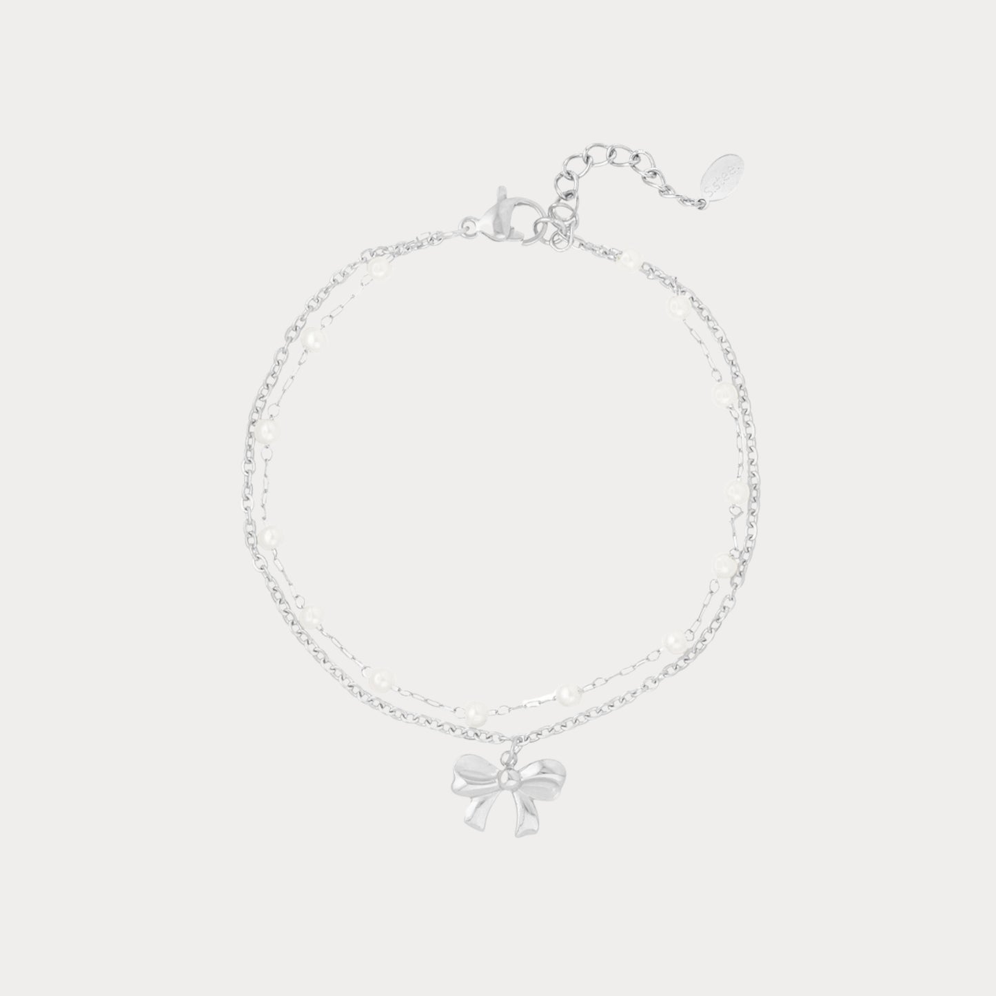 Double Bow Bracelet - silver