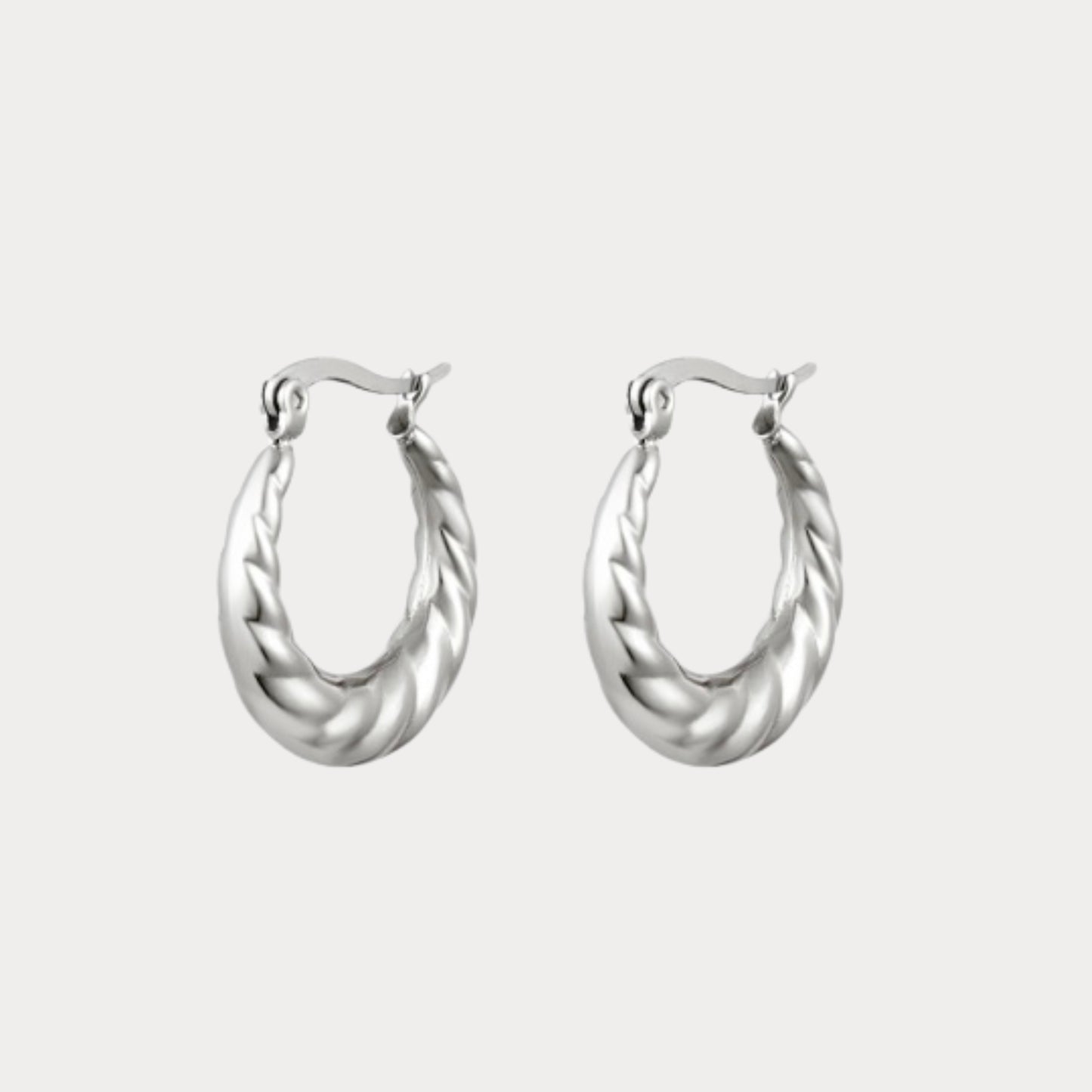 Croissant Earrings - silver