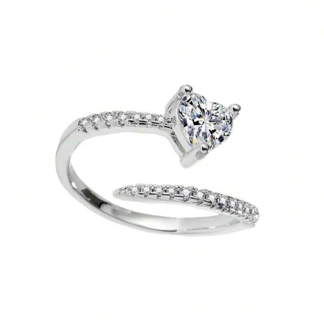 Lover Heart Ring - silver