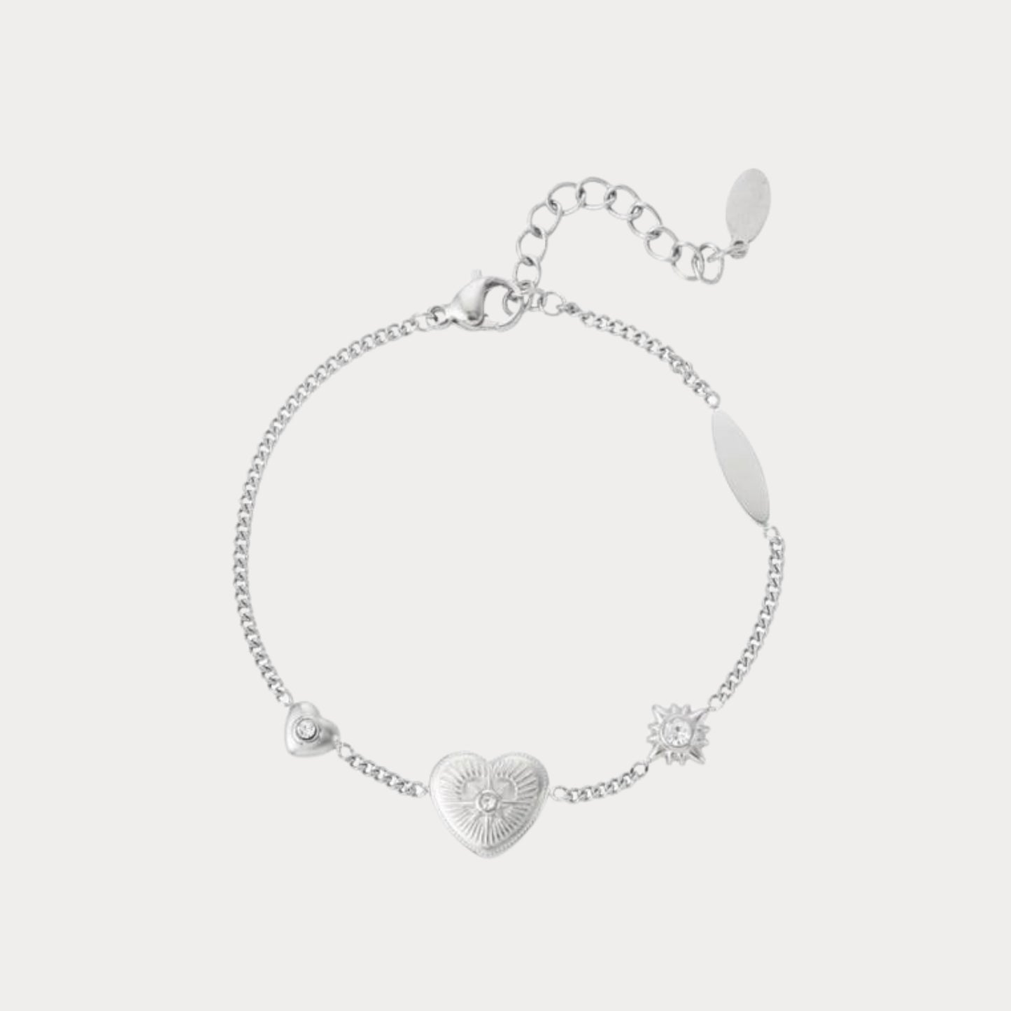 Shiney Heart Bracelet - silver