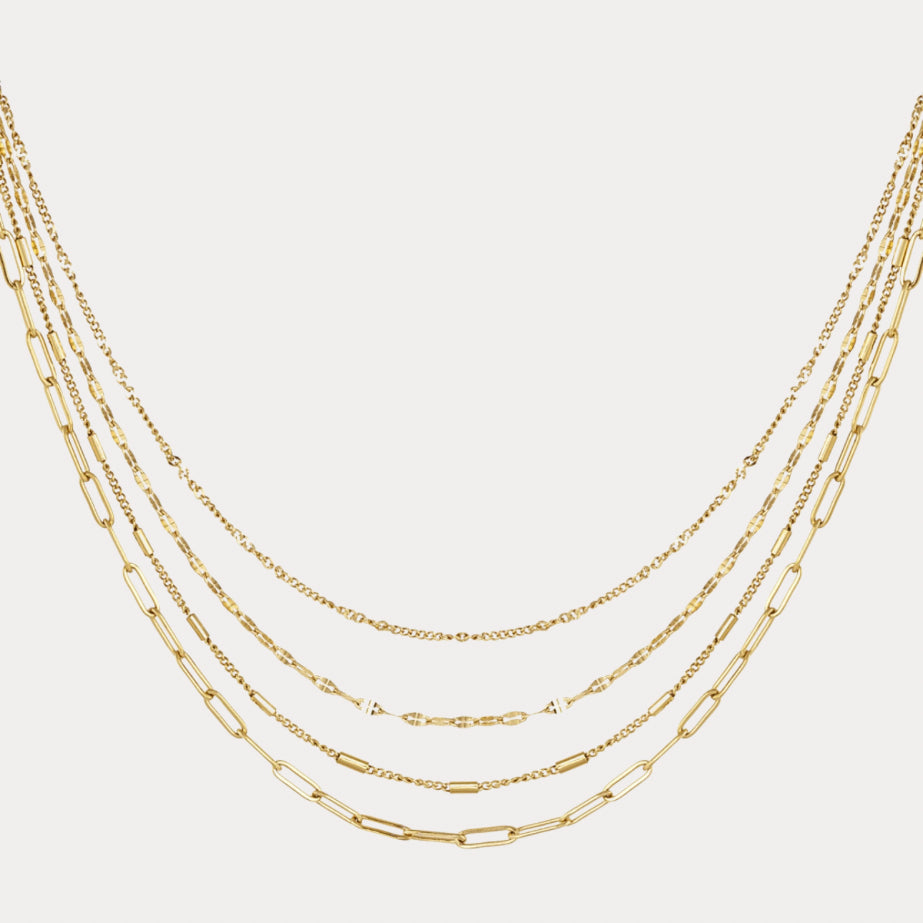 4 Layers Necklace - gold