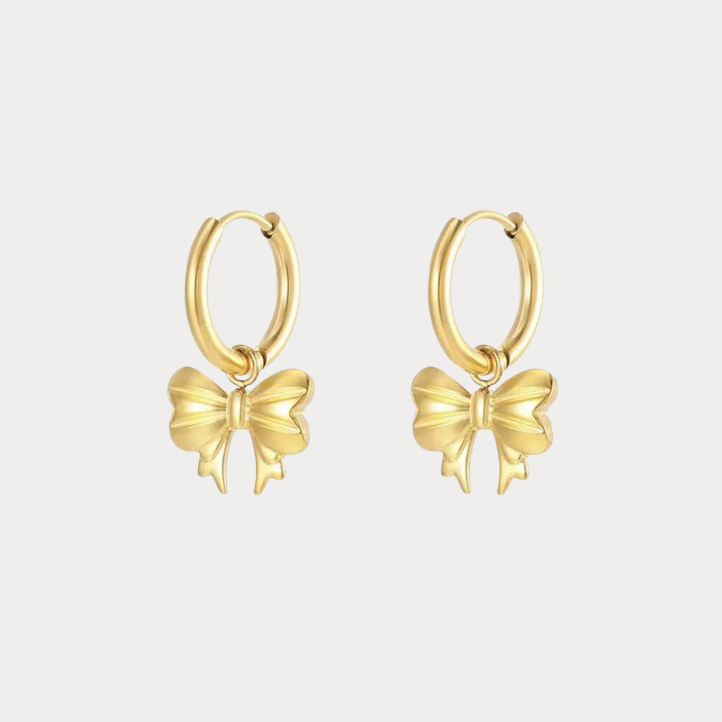 Bow Tie Earrings - gold