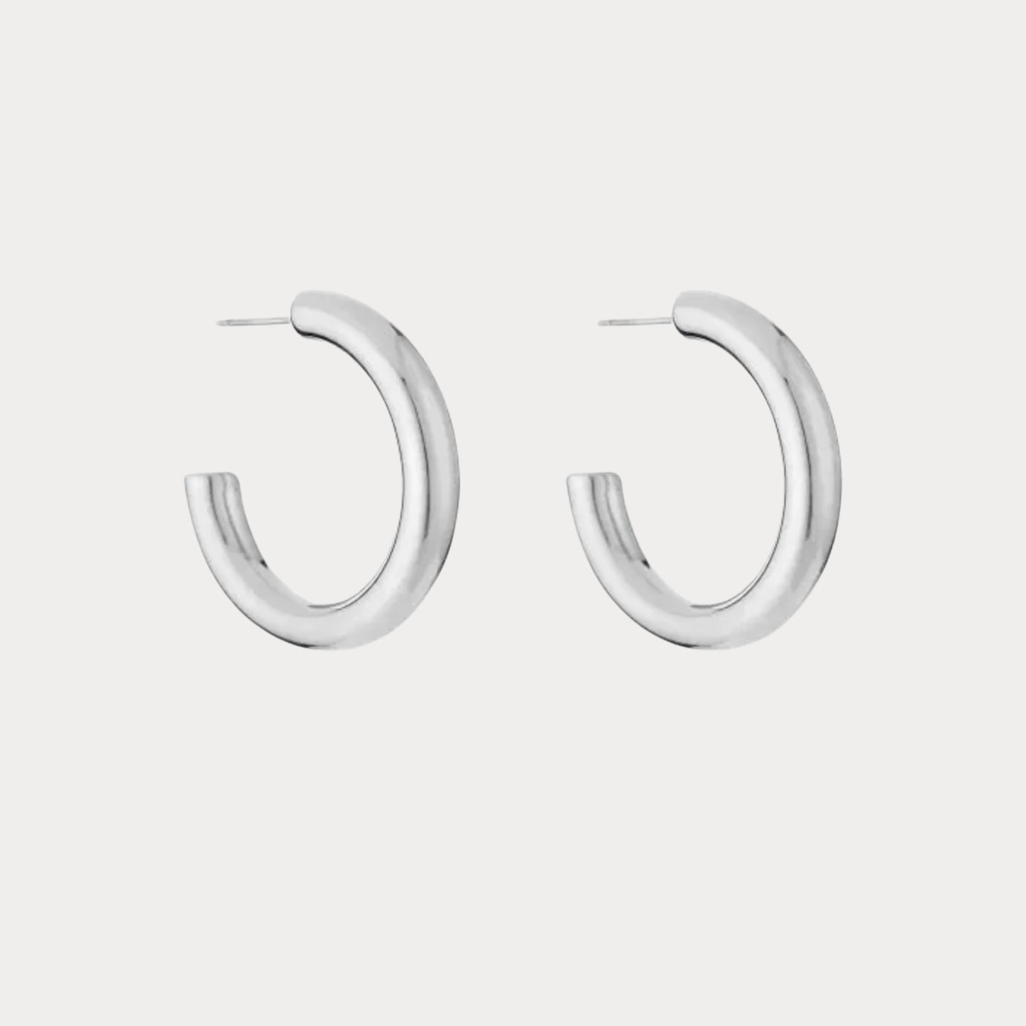 Small Hoop Earrings - silver