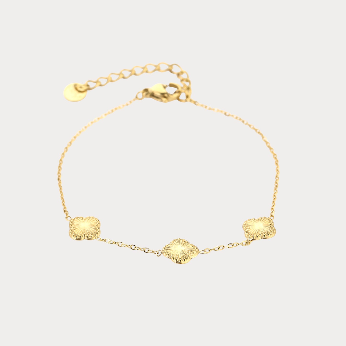 Three Clovers Bracelet - gold