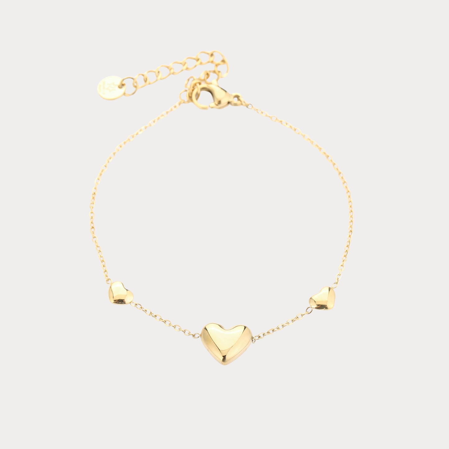 Lovely Hearts Bracelet - gold