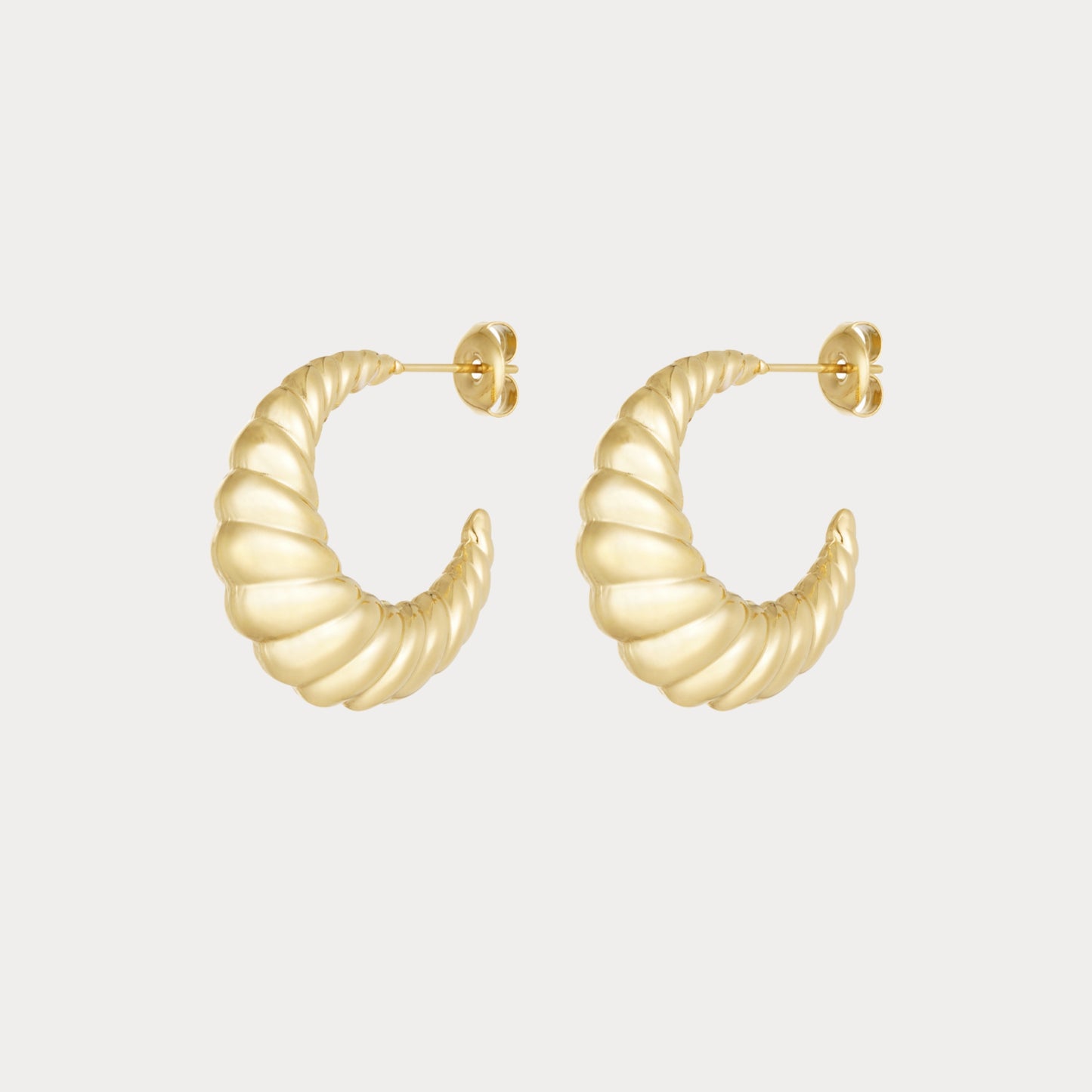 Croissant Earrings - gold