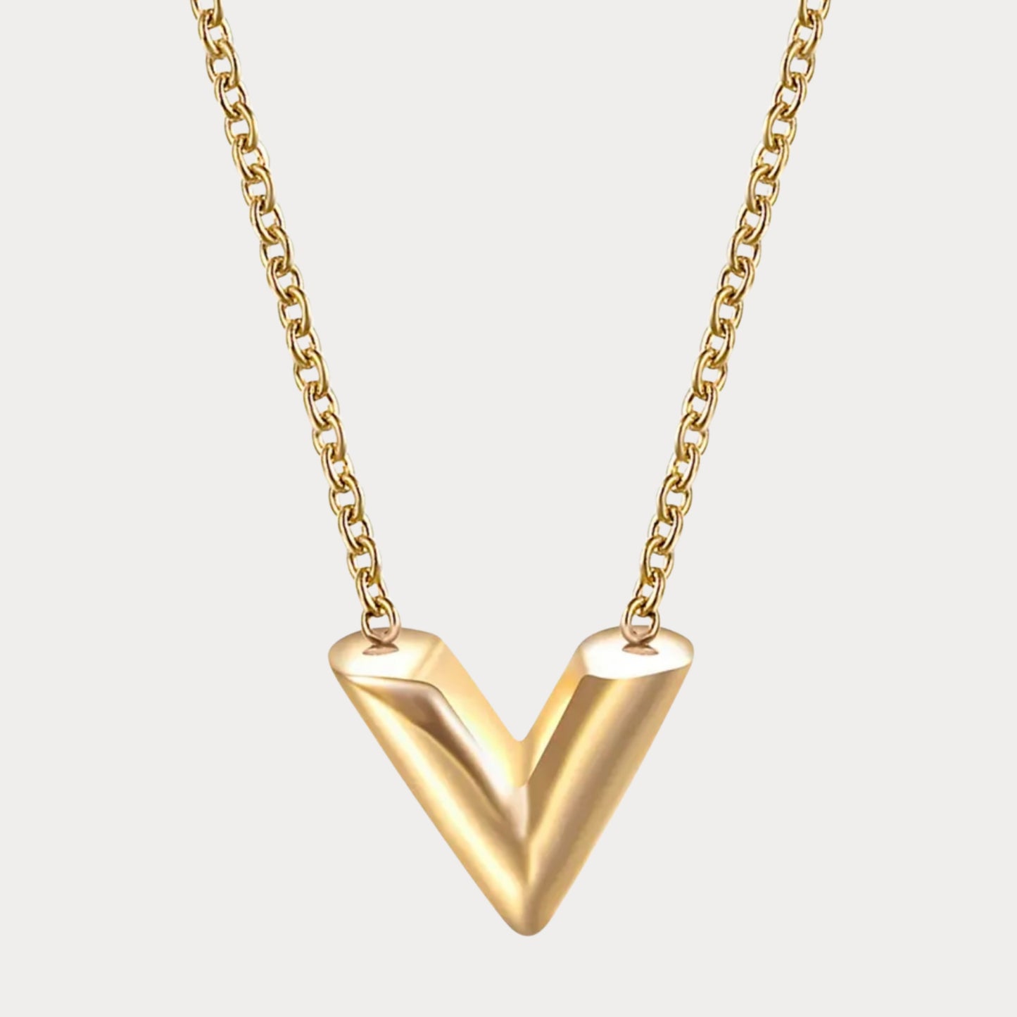 V Necklace - gold