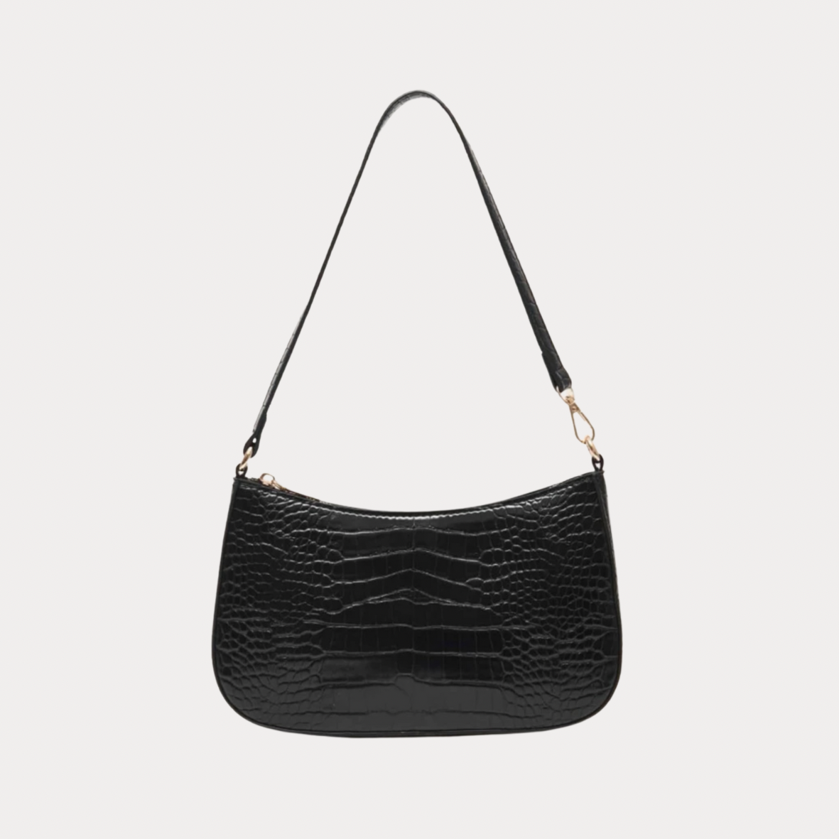 Gold Details Croco Bag