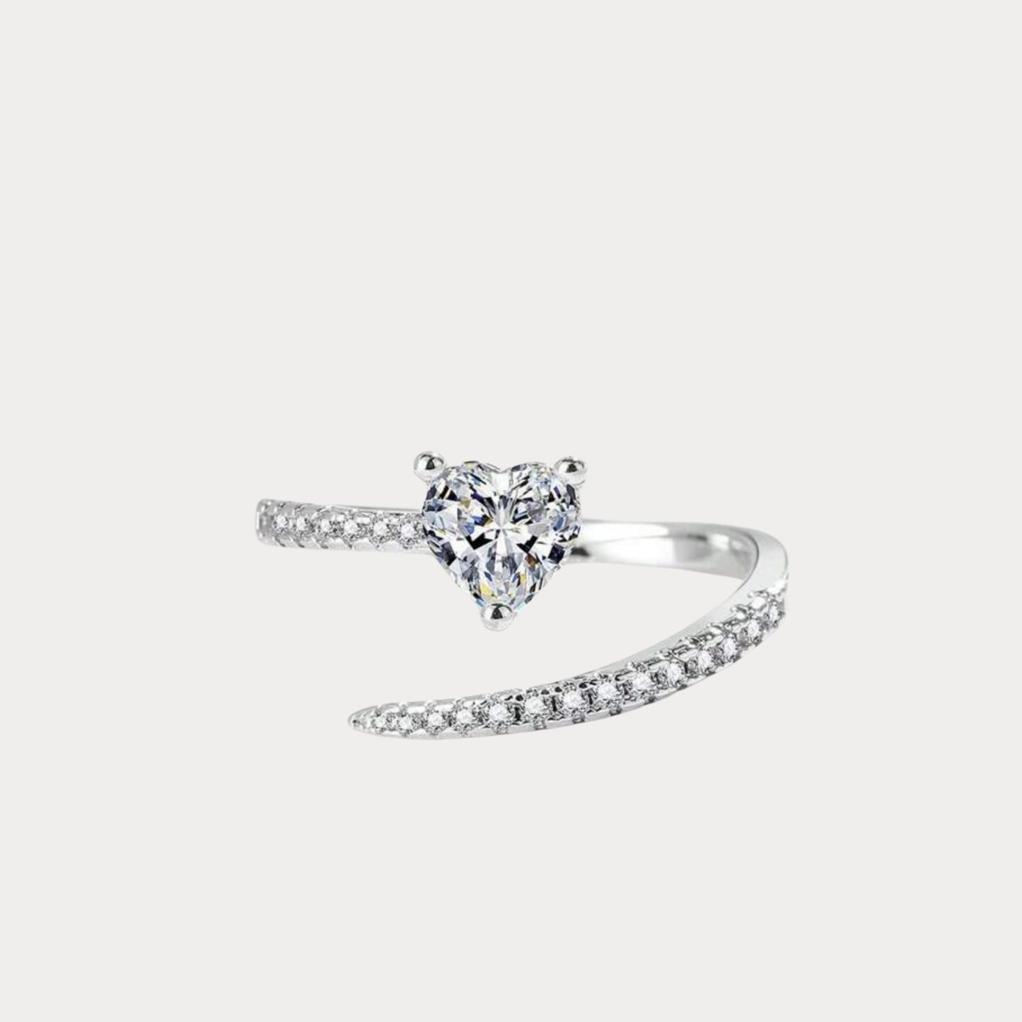 Lover Heart Ring - silver