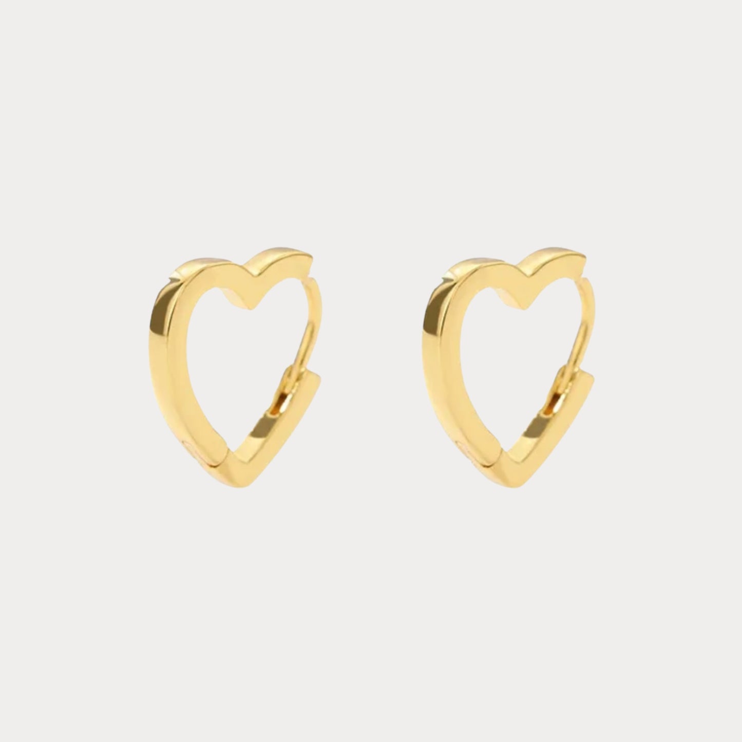 Cute Heart Earrings - gold