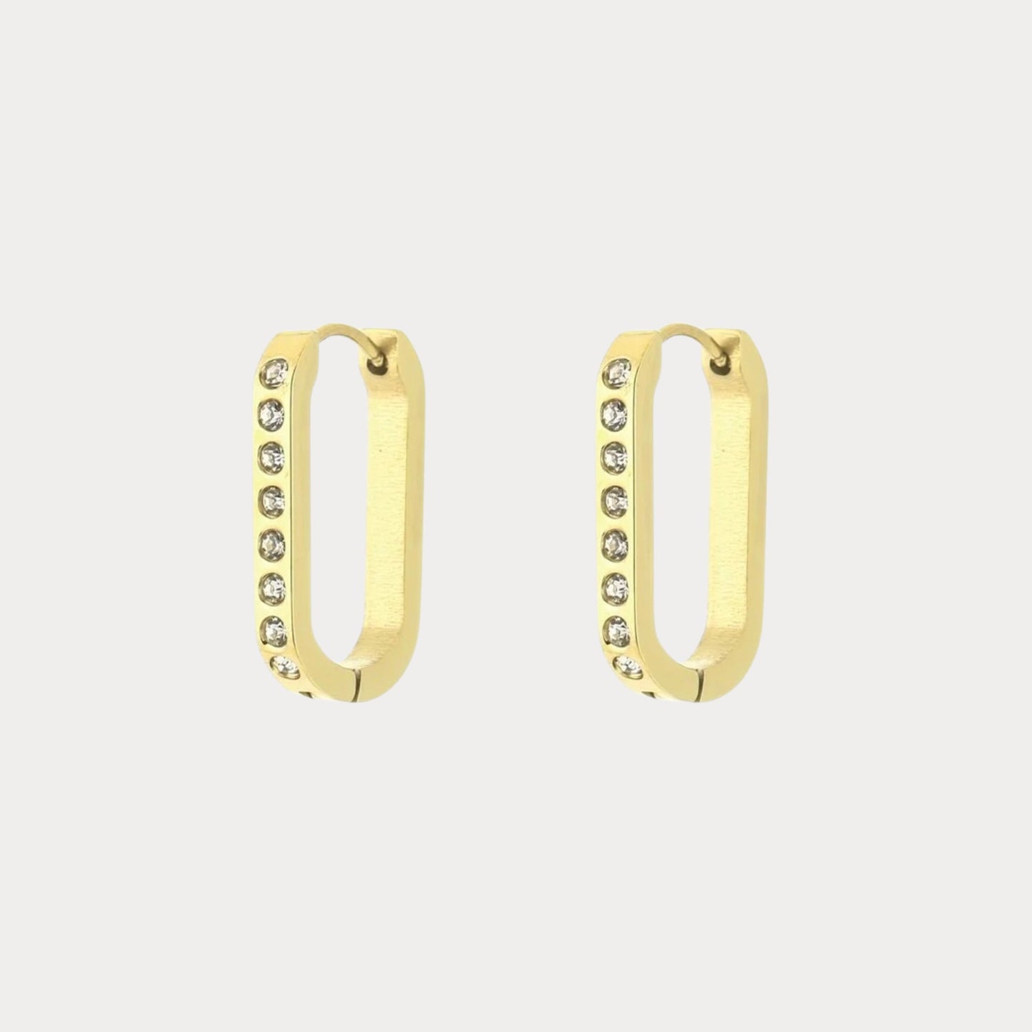 Zircon Earrings - gold