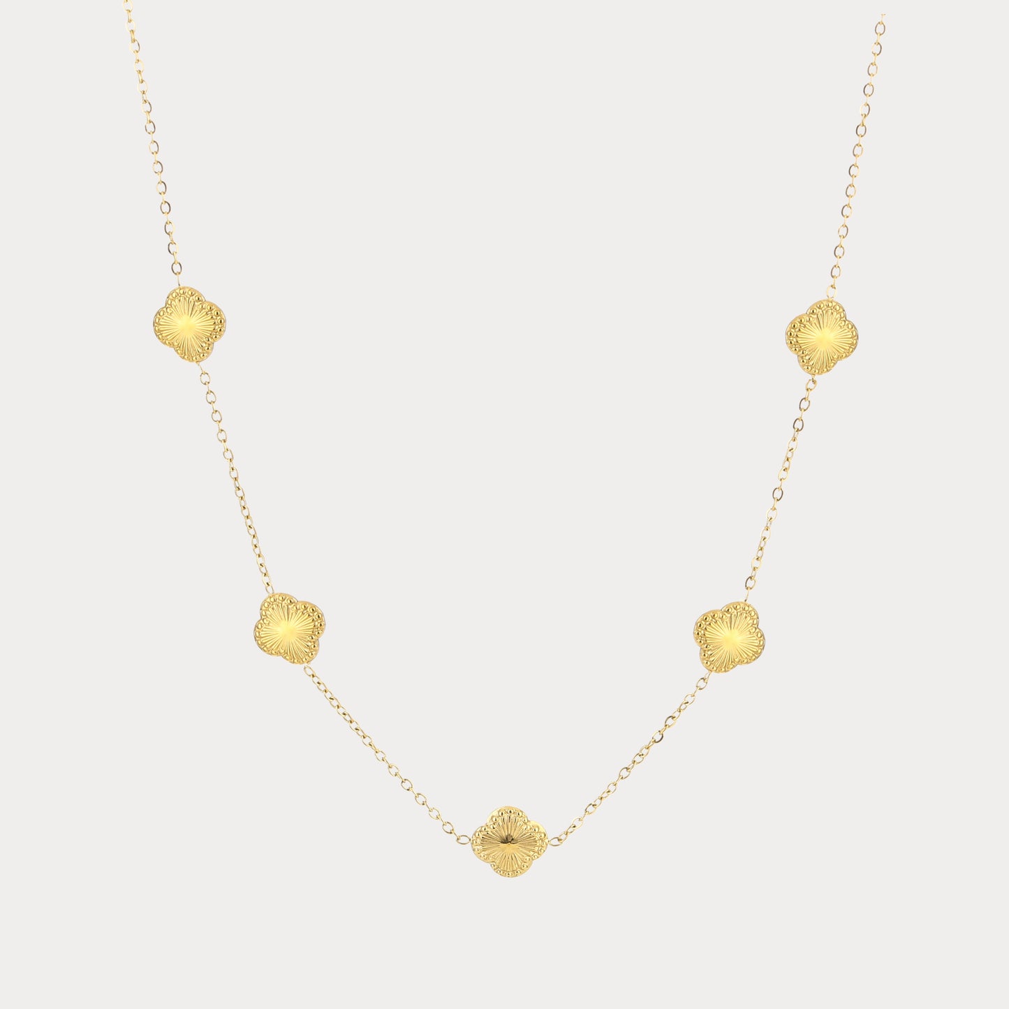 Cute Clover Necklace - gold
