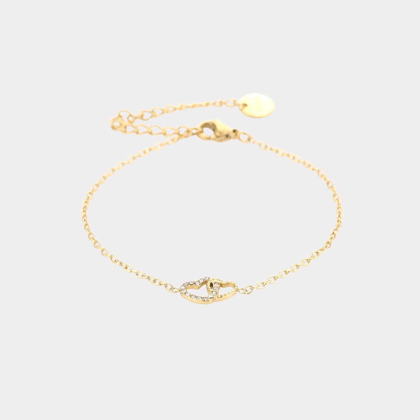 Twinning Heart Bracelet - gold