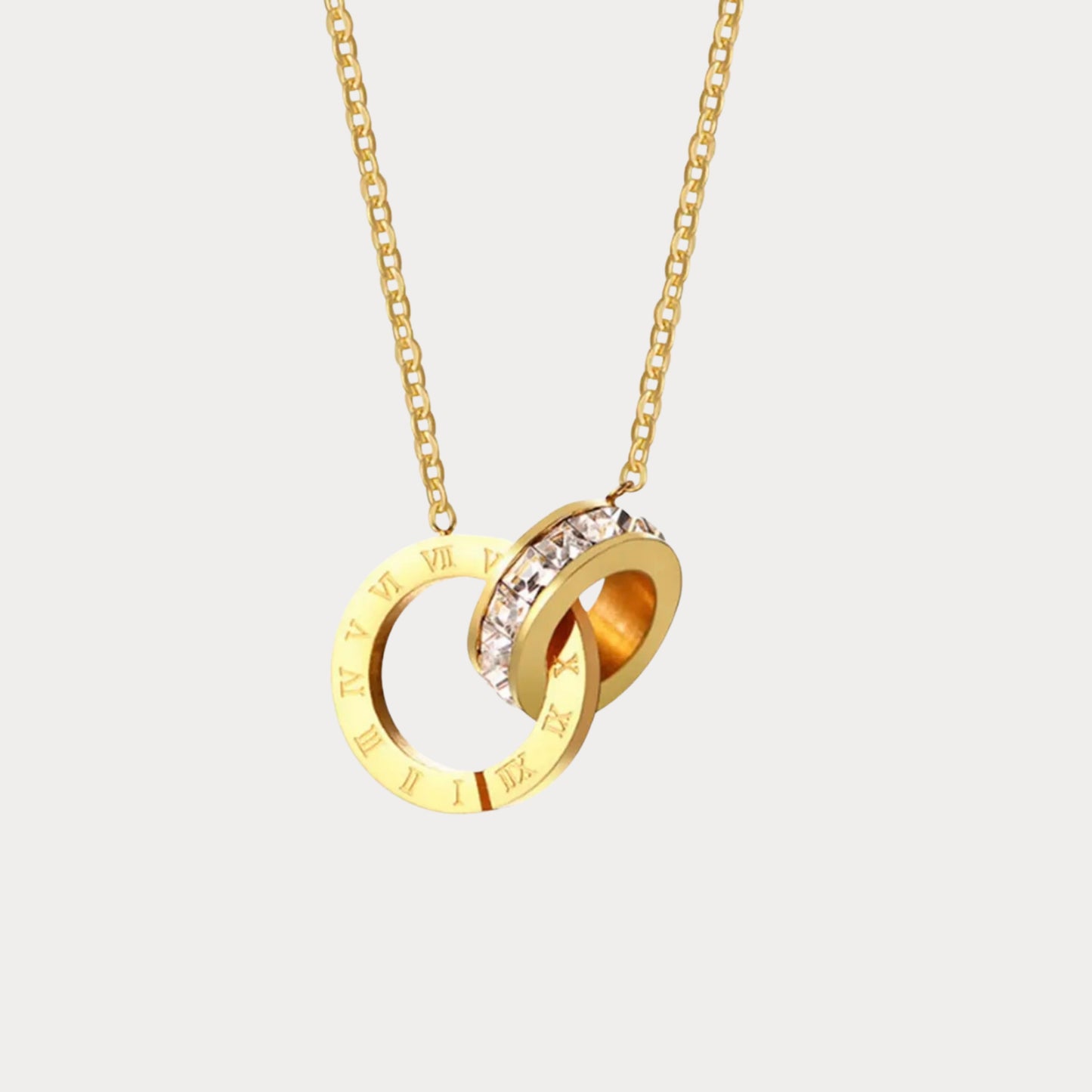 Roman Numbers Necklace - gold