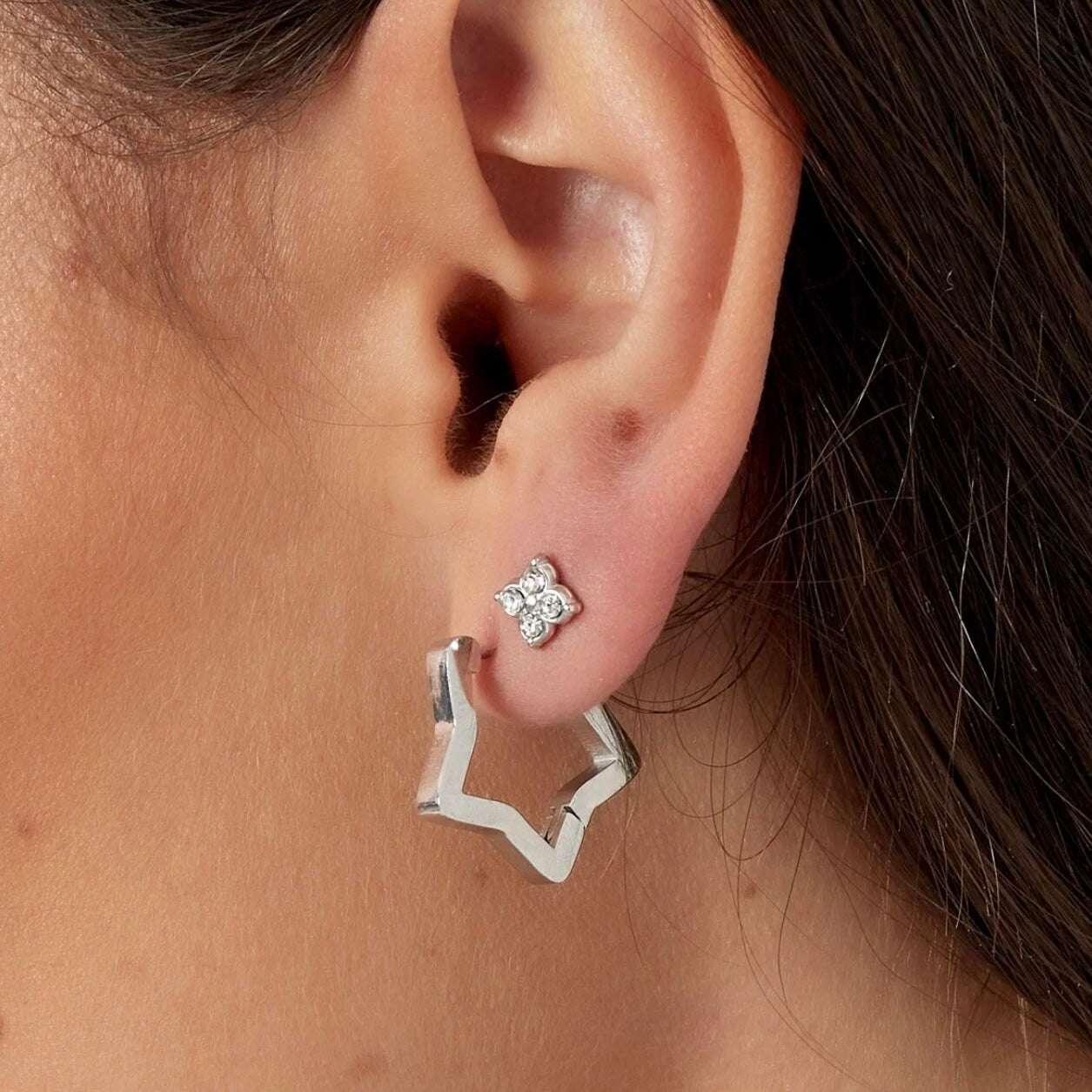 Star Earrings - silver