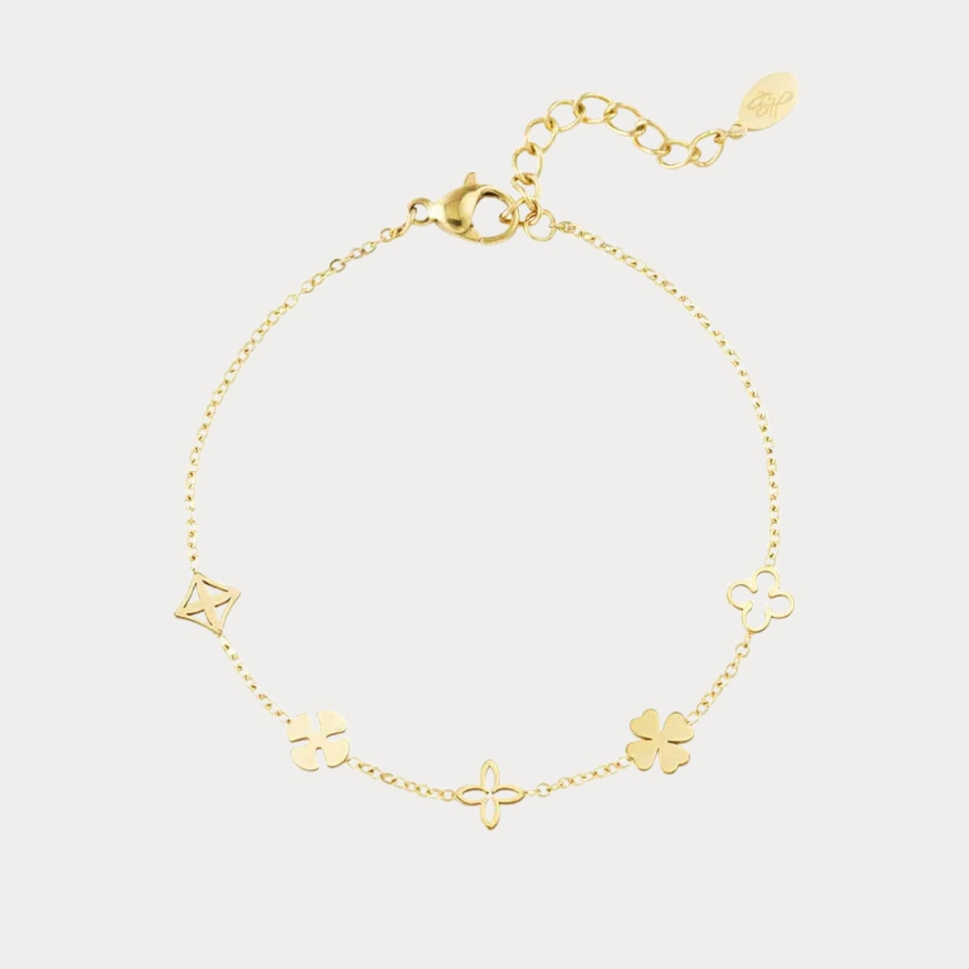 Bracelet Five Charms - gold