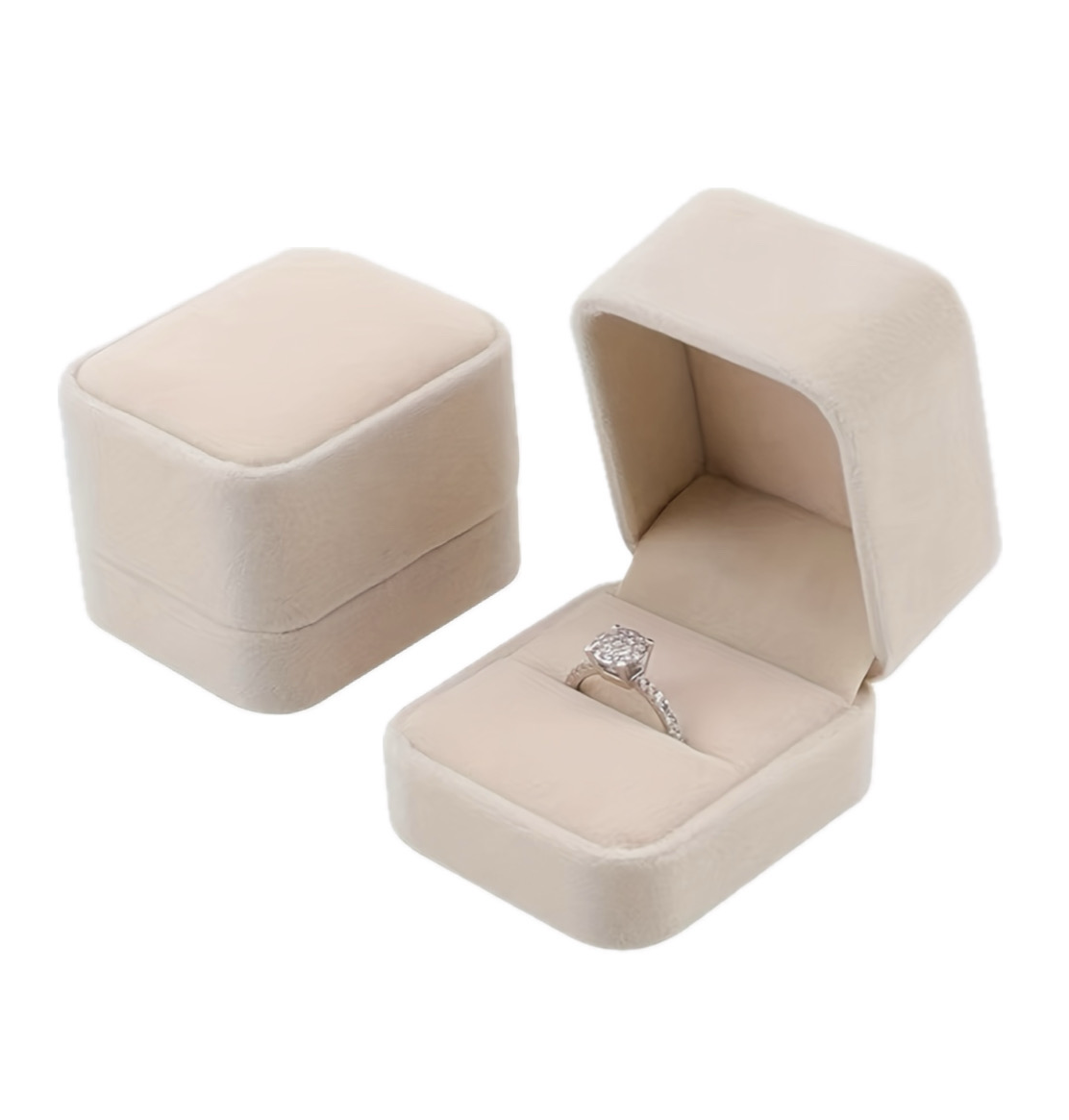 Beige Small Ring Box