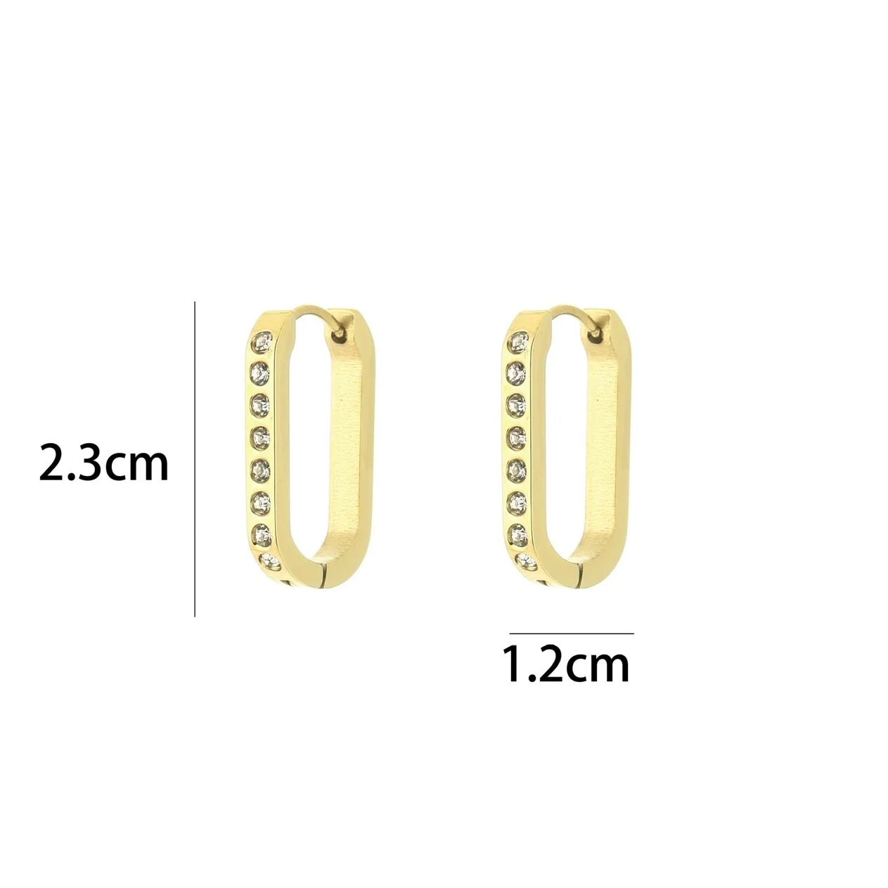 Zircon Earrings - gold