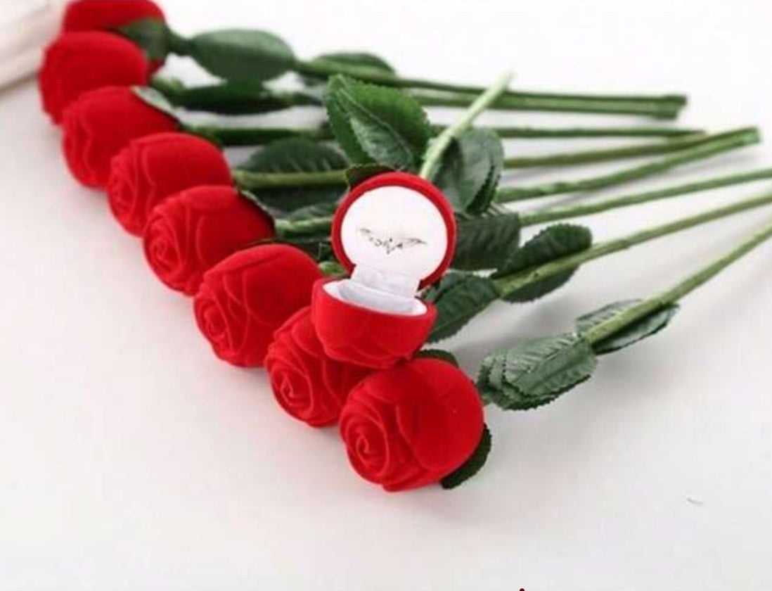 Rose Flower Ring Box