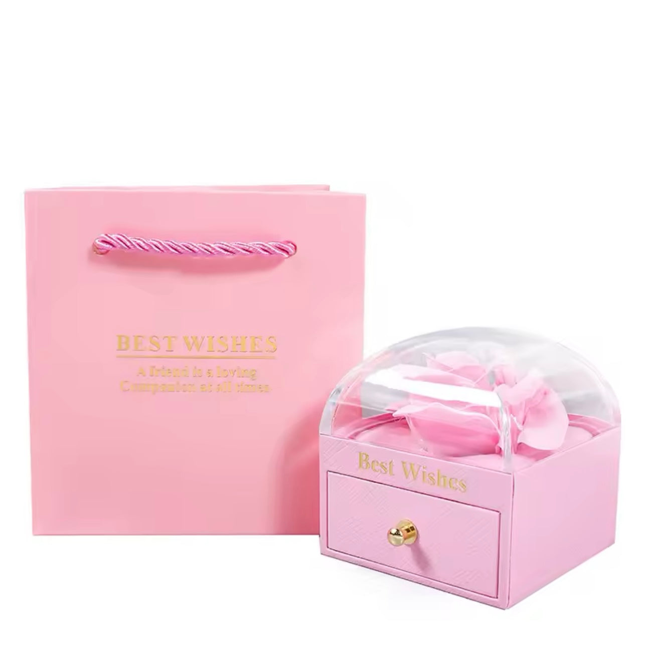 Pink Rose Jewelry Box