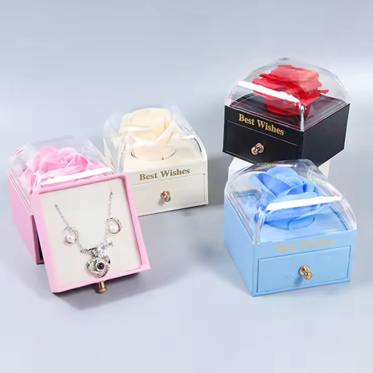 Pink Rose Jewelry Box