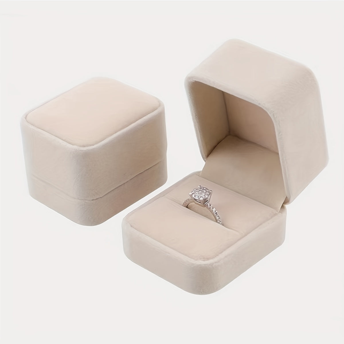 Beige Small Ring Box