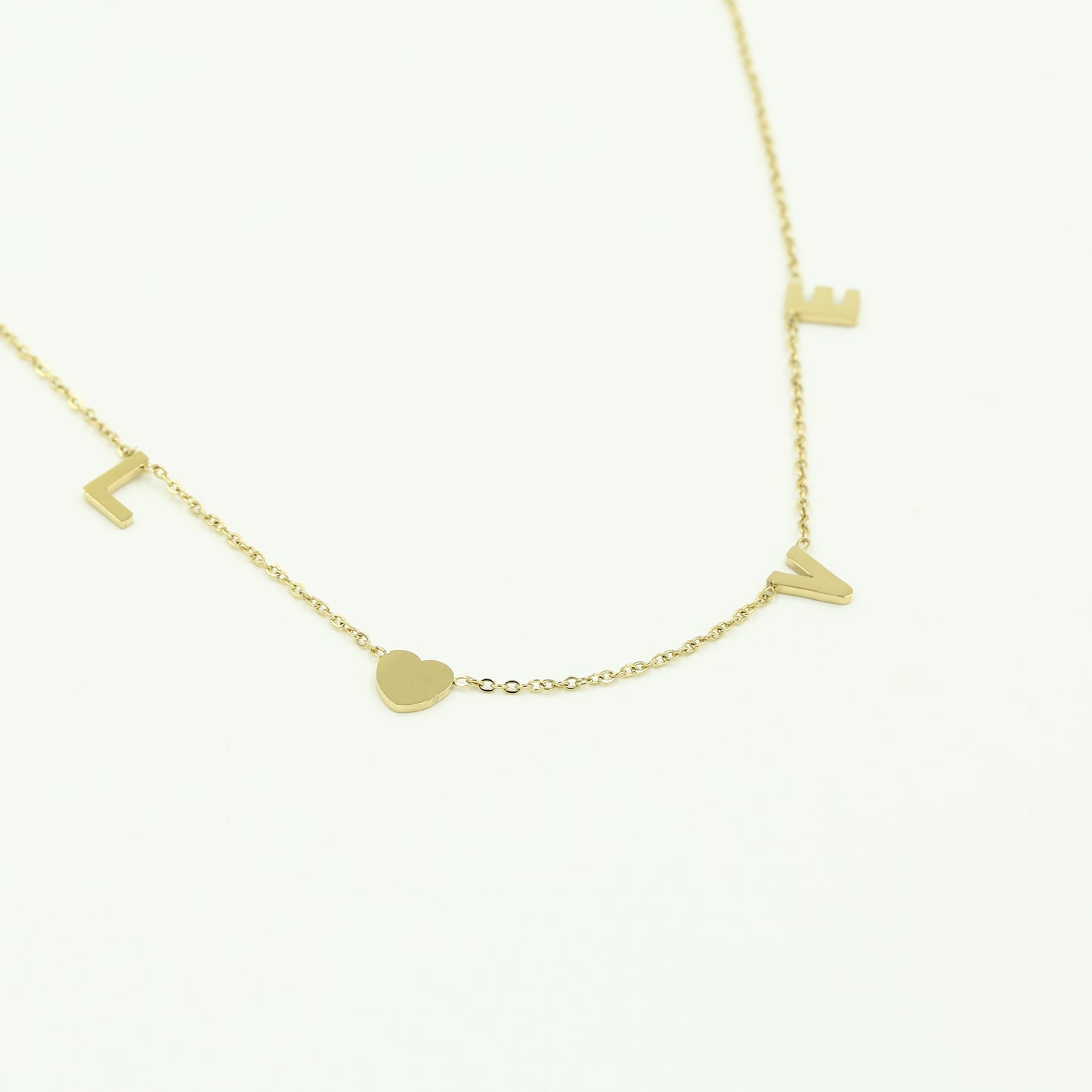 Love Heart Necklace - gold
