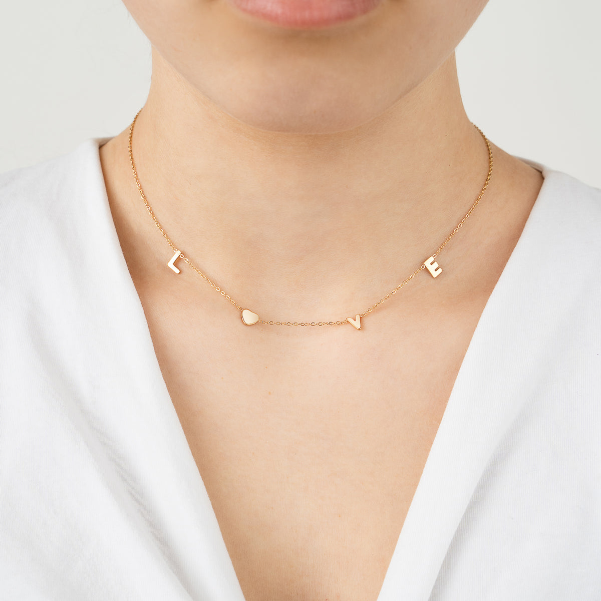 Love Heart Necklace - gold