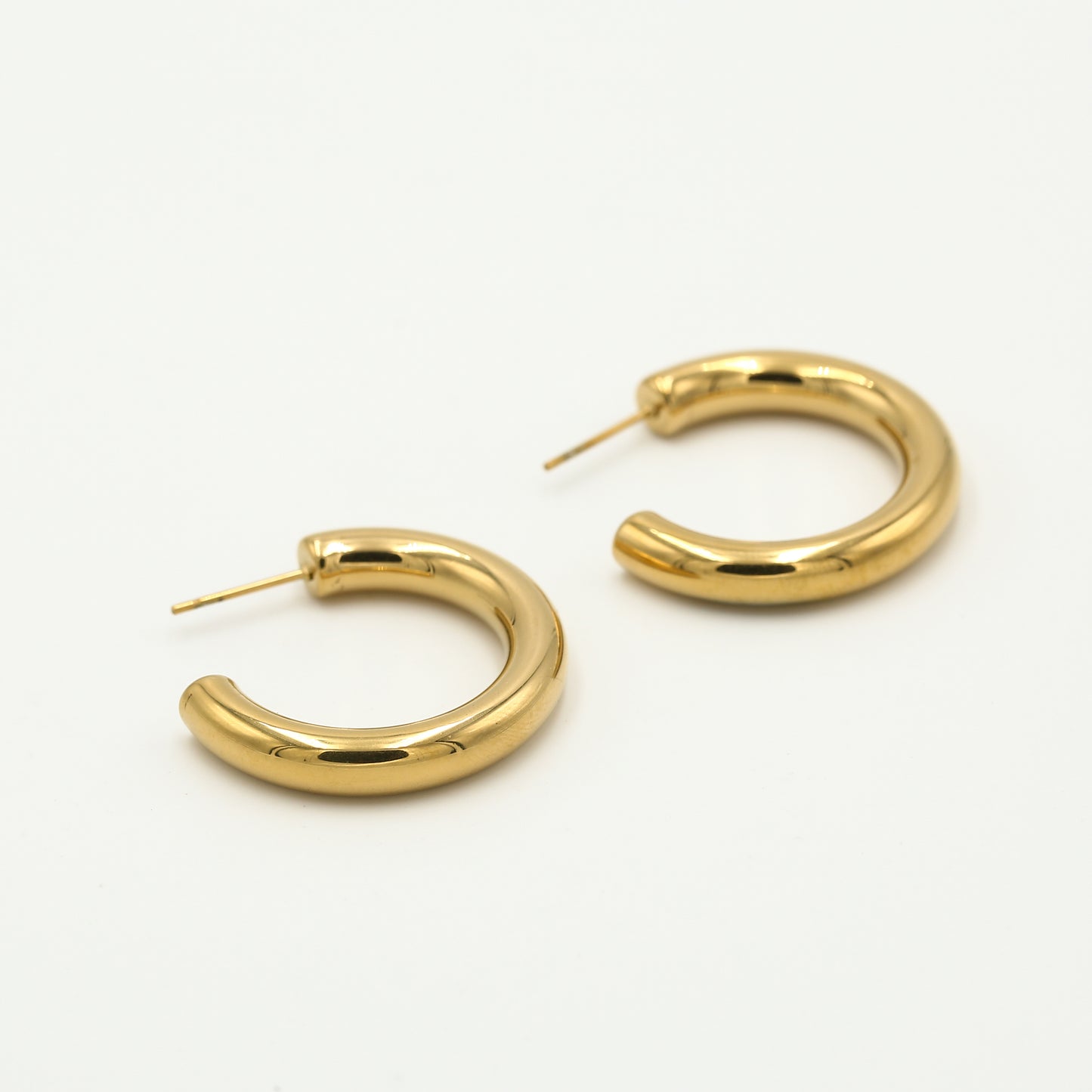 Small Round Earrings - gold