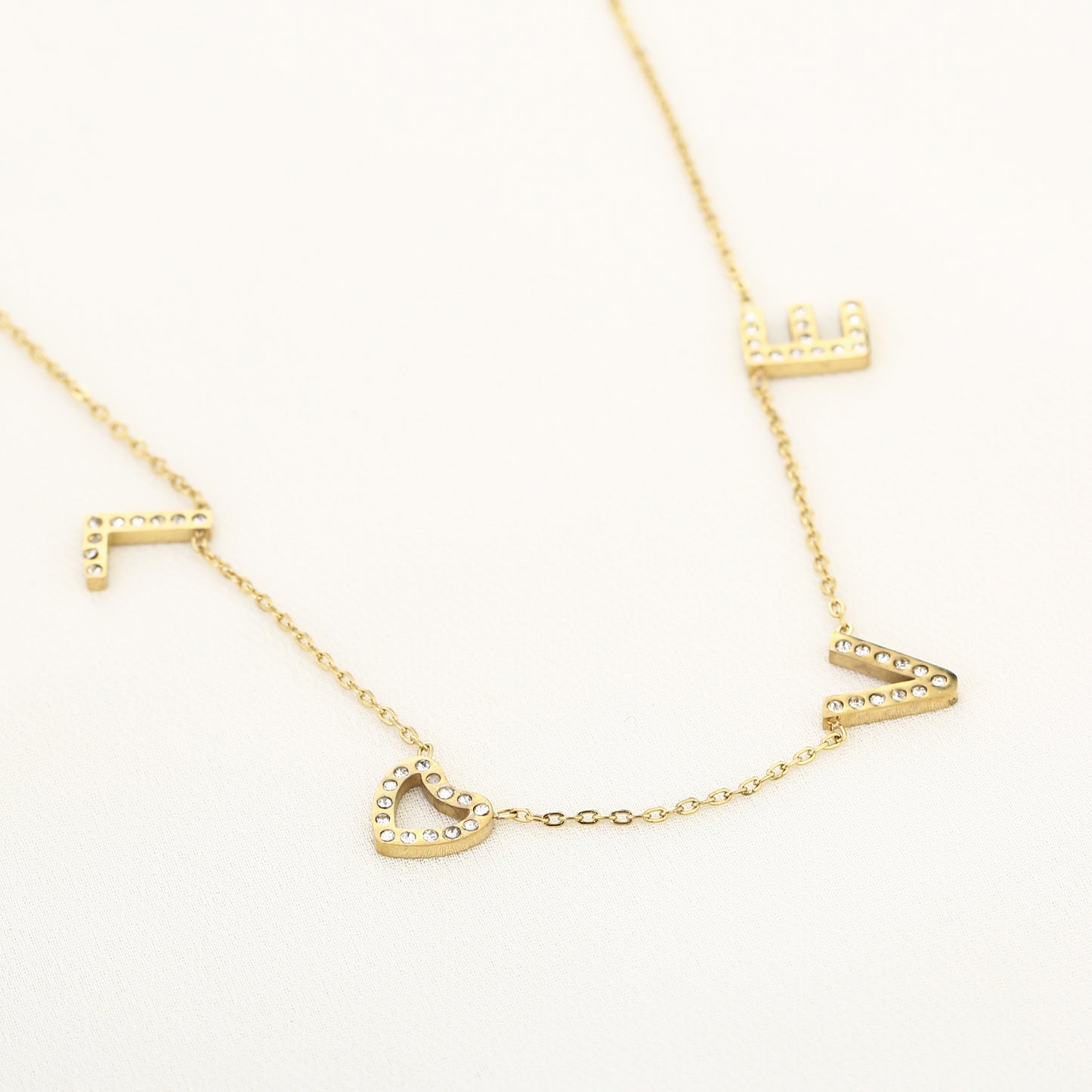 Love Letters Necklace - gold