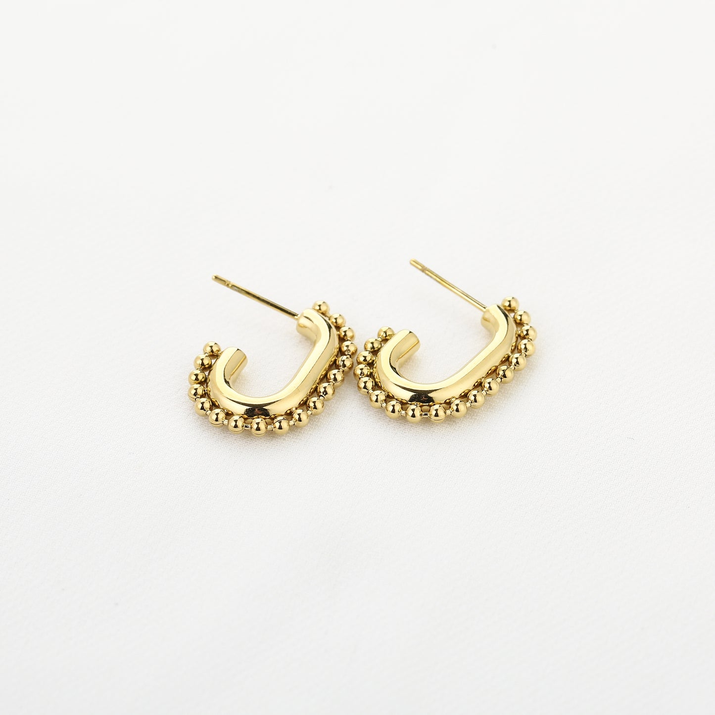 Twisted Oval Earrings - gold