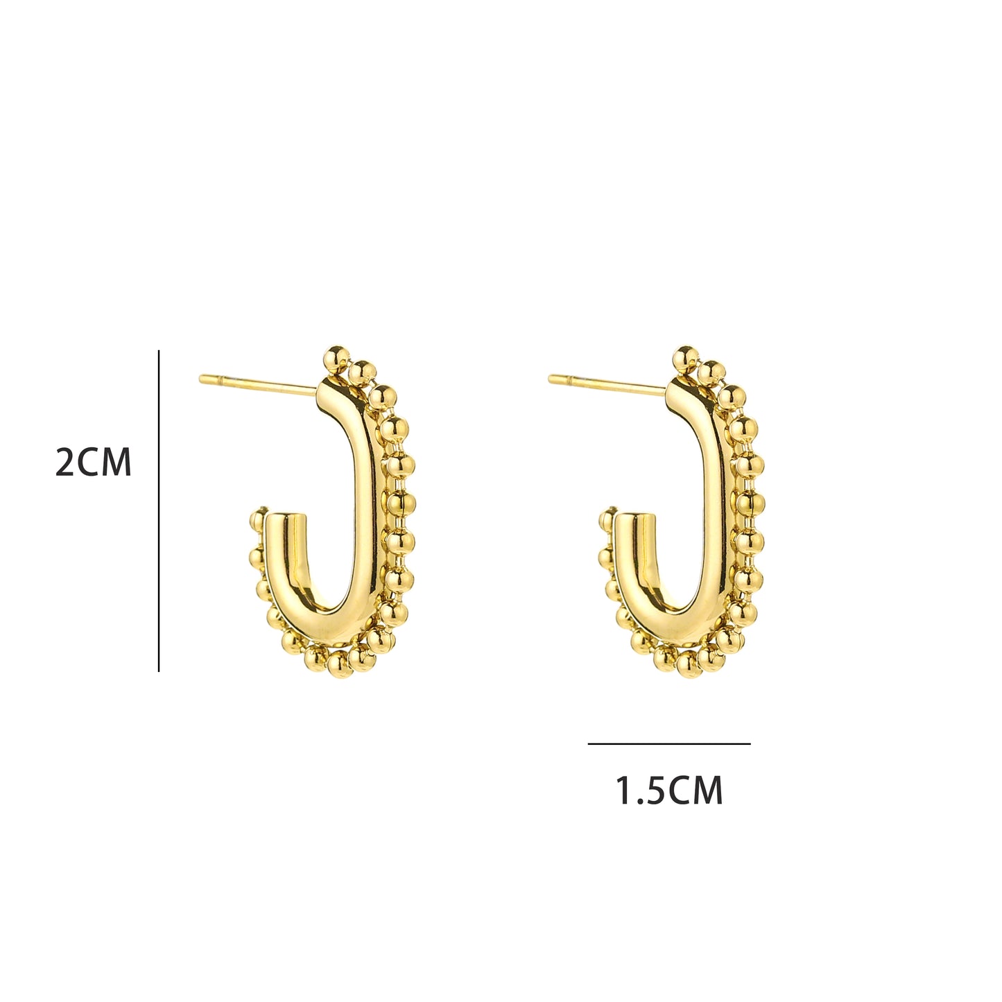 Twisted Oval Earrings - gold