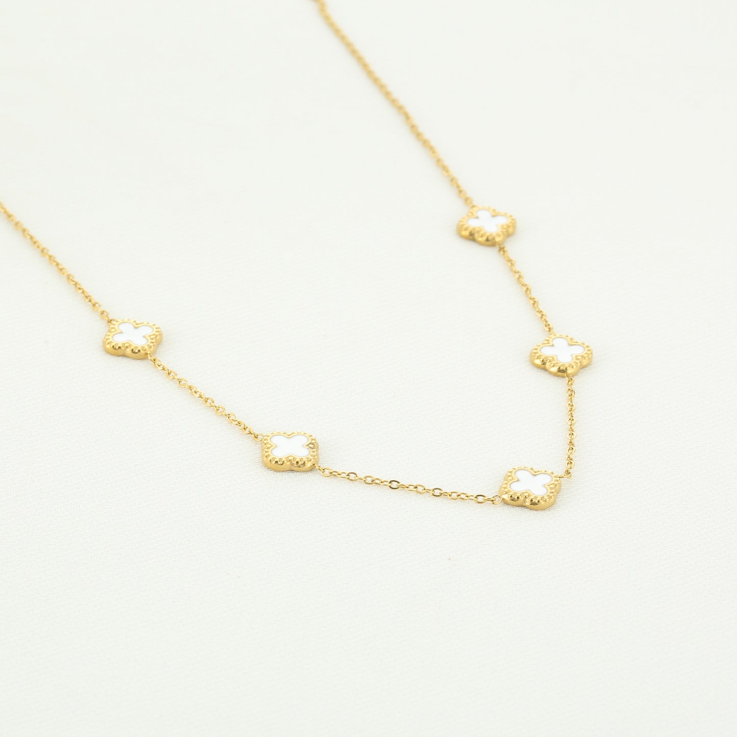 White Clover Necklace - gold