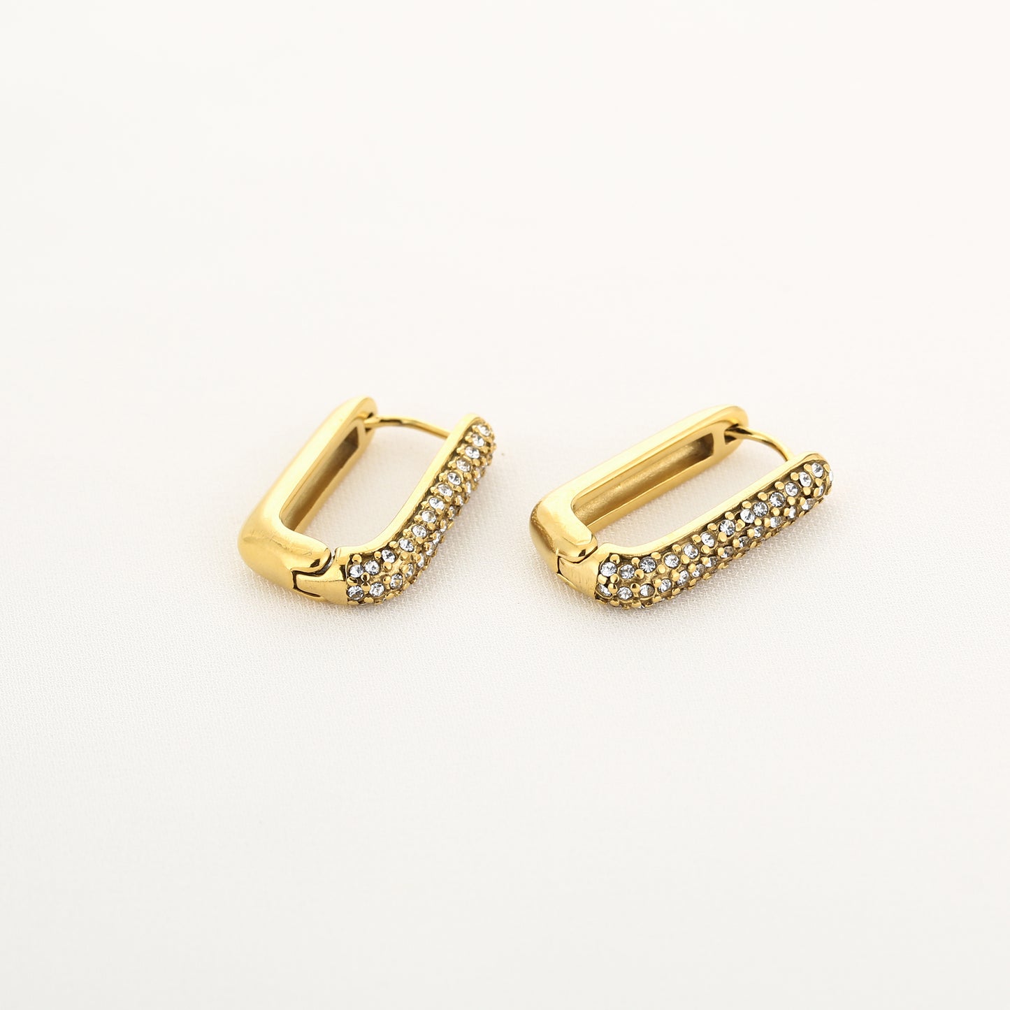 Zirconia Earrings - gold