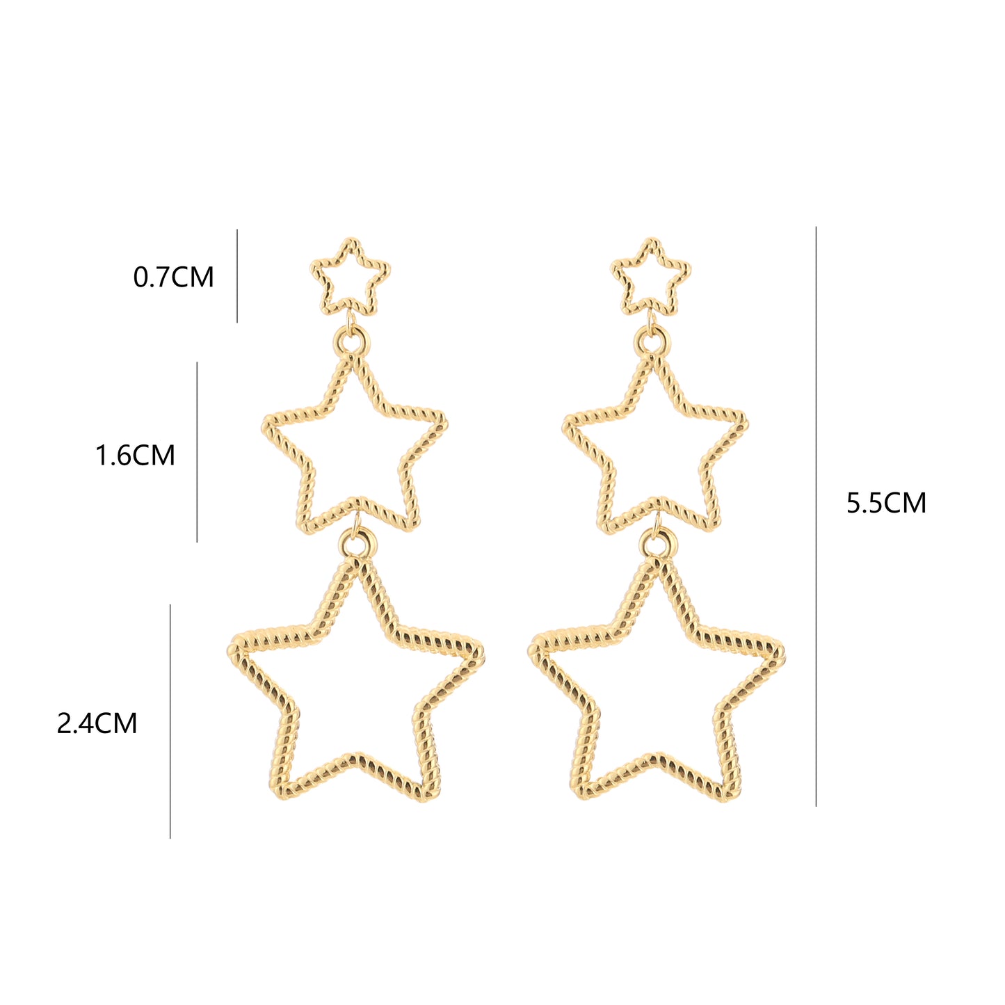 Party Star Earrings - gold