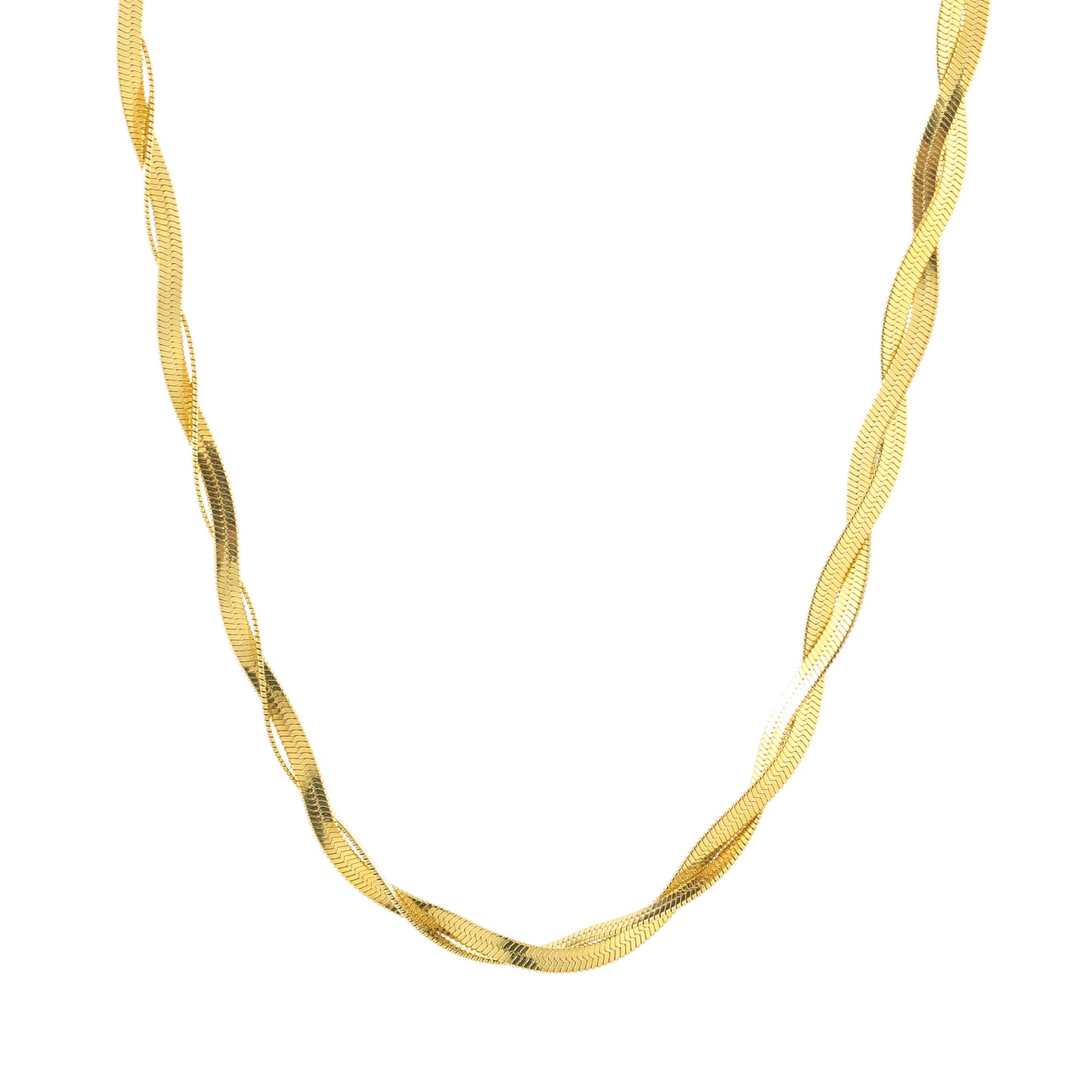 Twisted Snake Necklace - gold