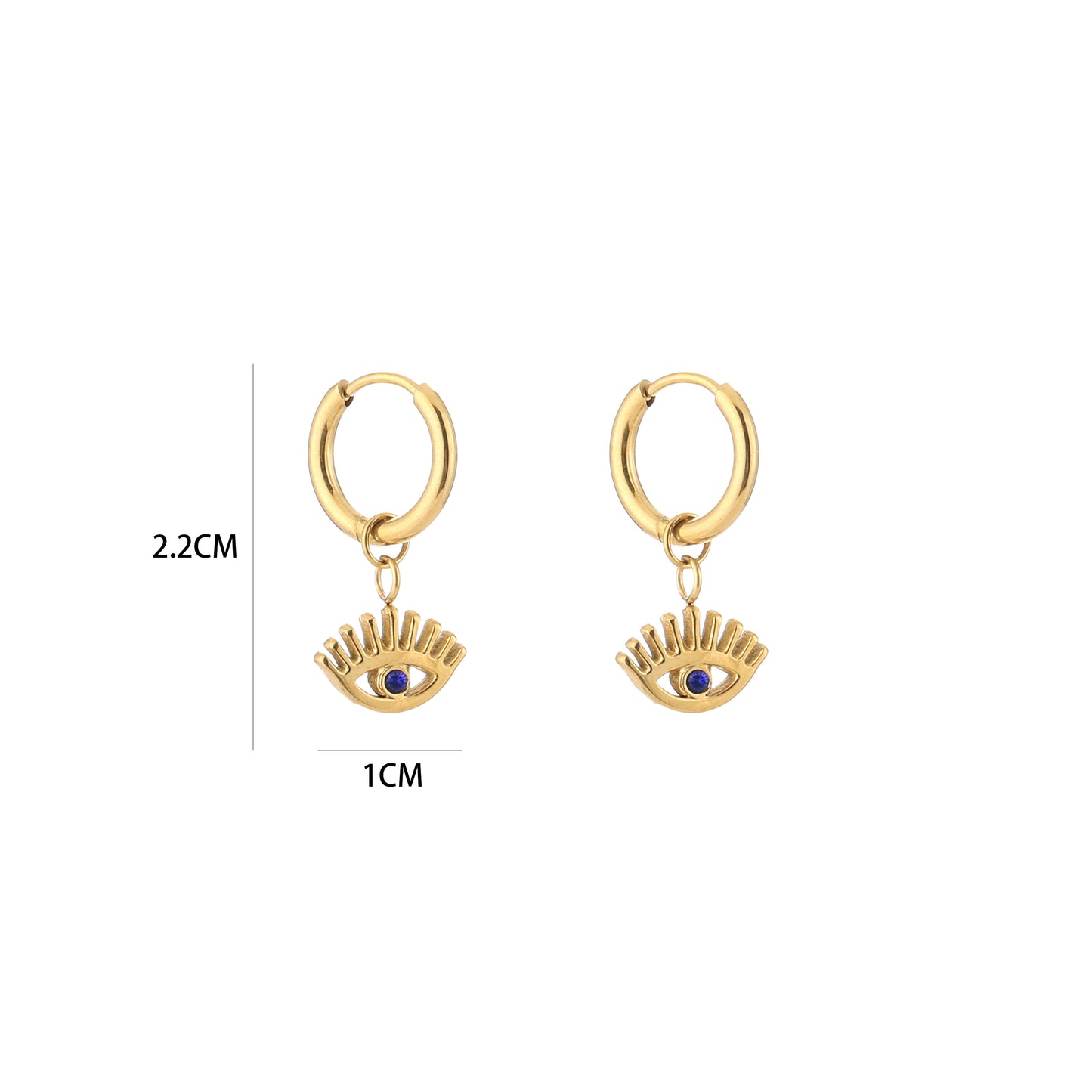 Eyes Earrings - gold