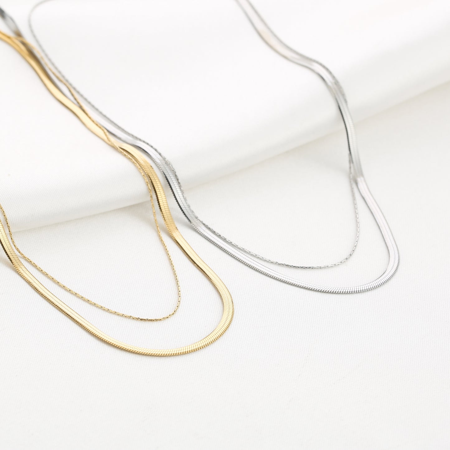 Pretty Double Necklace - gold