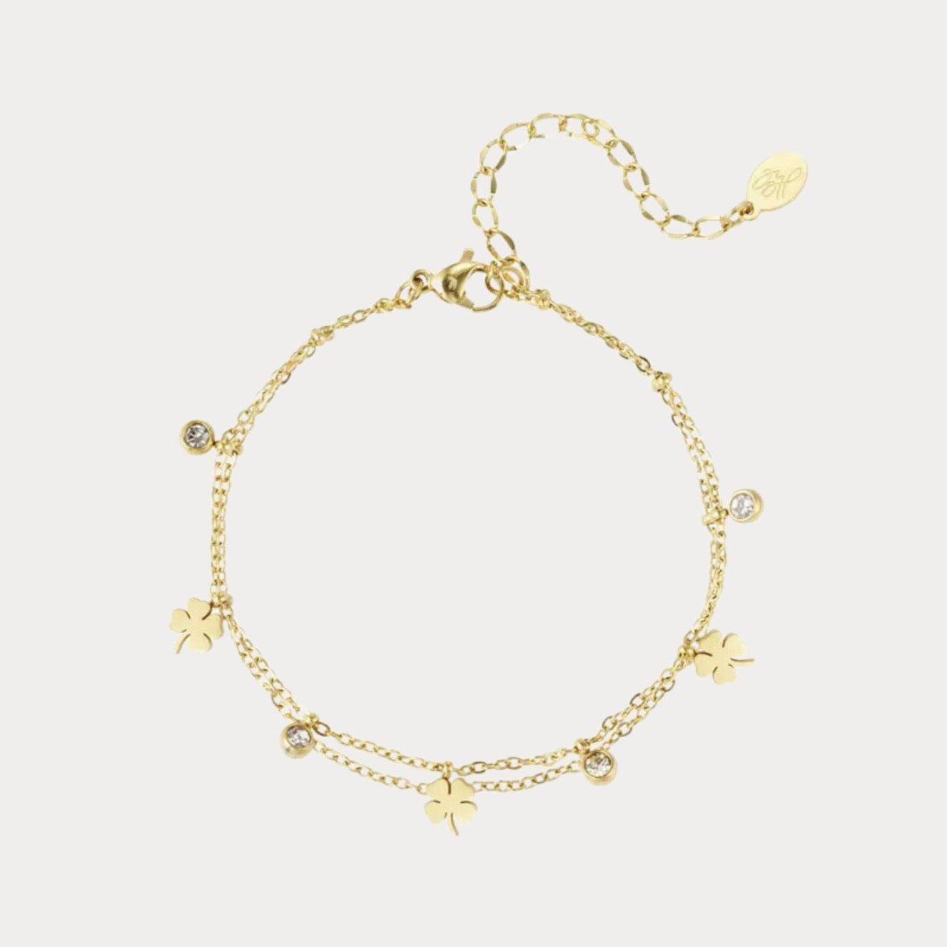 Bracelet Clover Diamonds - gold