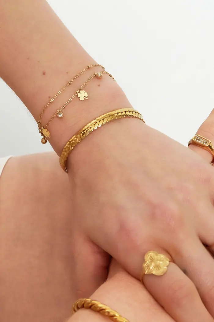 Bracelet Clover Diamonds - gold